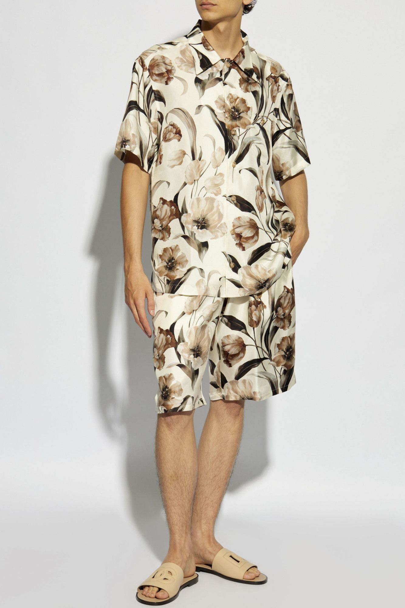 Dolce & Gabbana o1s22i1n0225 Silk Bermuda Short in Multicolor Size US 32 / EU 48 - 2 Thumbnail