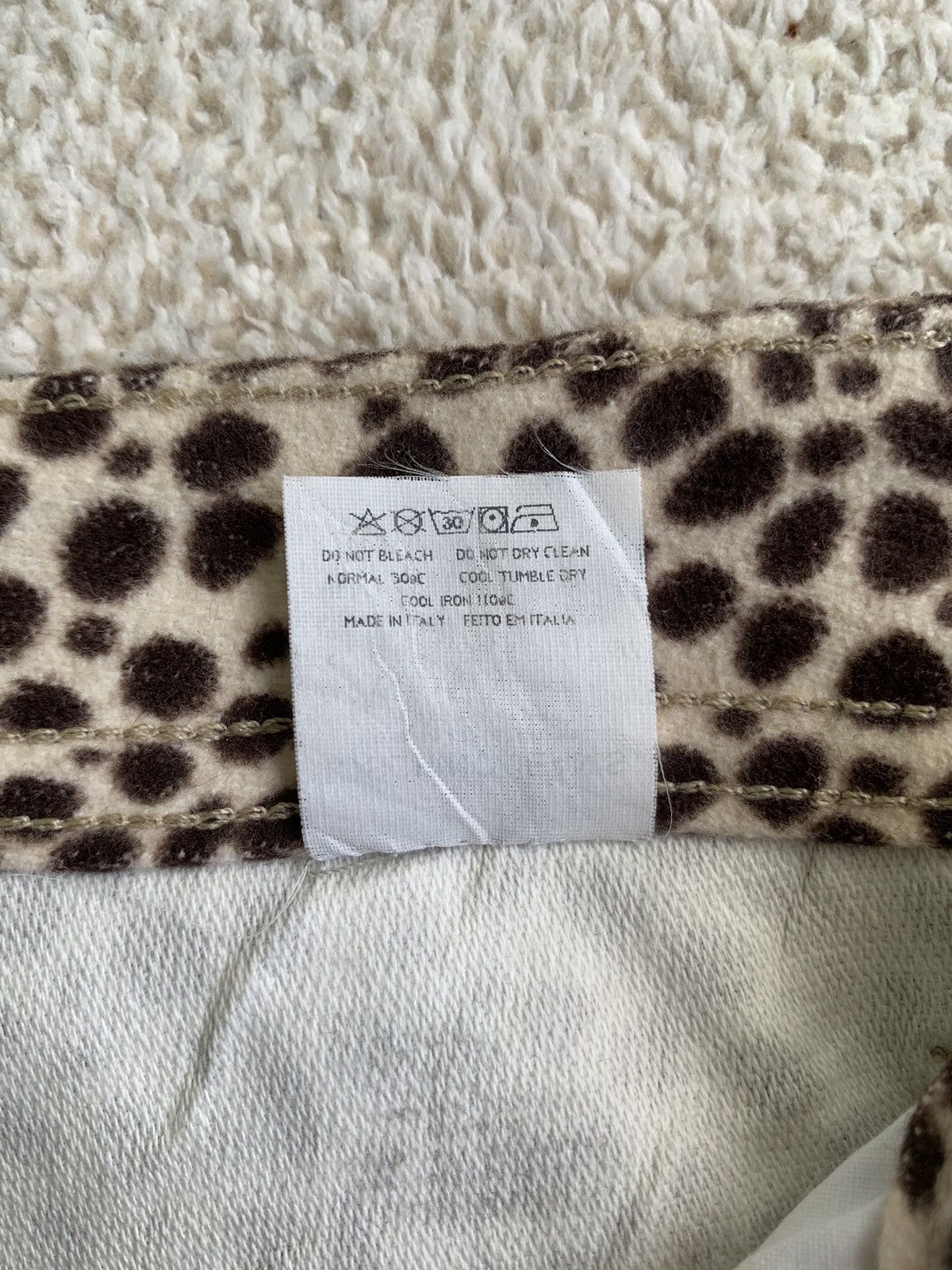 Designer × Moschino Moschino Leopard Flared Jeans Size 29" - 12 Thumbnail
