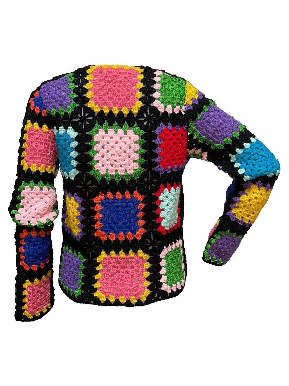 Comme des Garcons COMME DES GARCONS Patchwork Knit Sweater Size S / US 4 / IT 40 - 2 Thumbnail