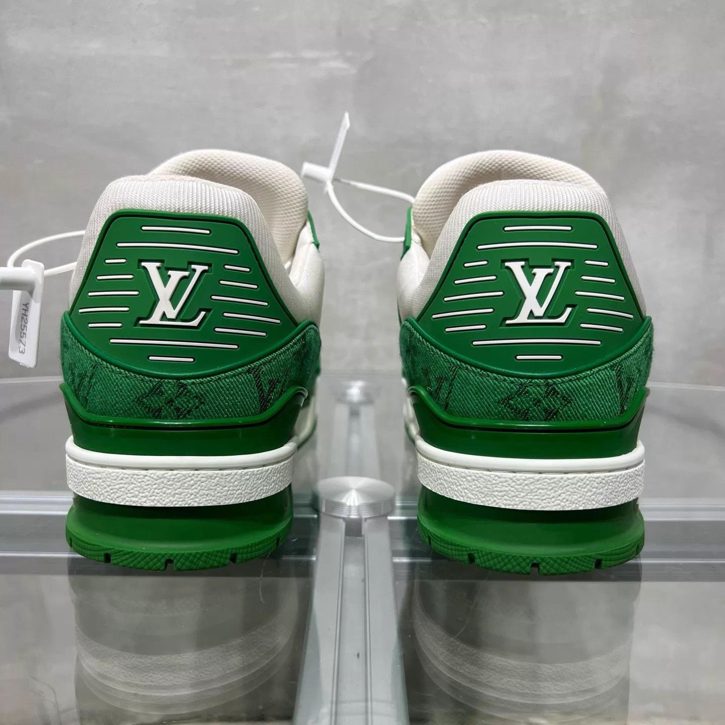 Louis Vuitton LV Trainer White & Green Denim UK8/42 Size US 9 / EU 42 - 6 Thumbnail