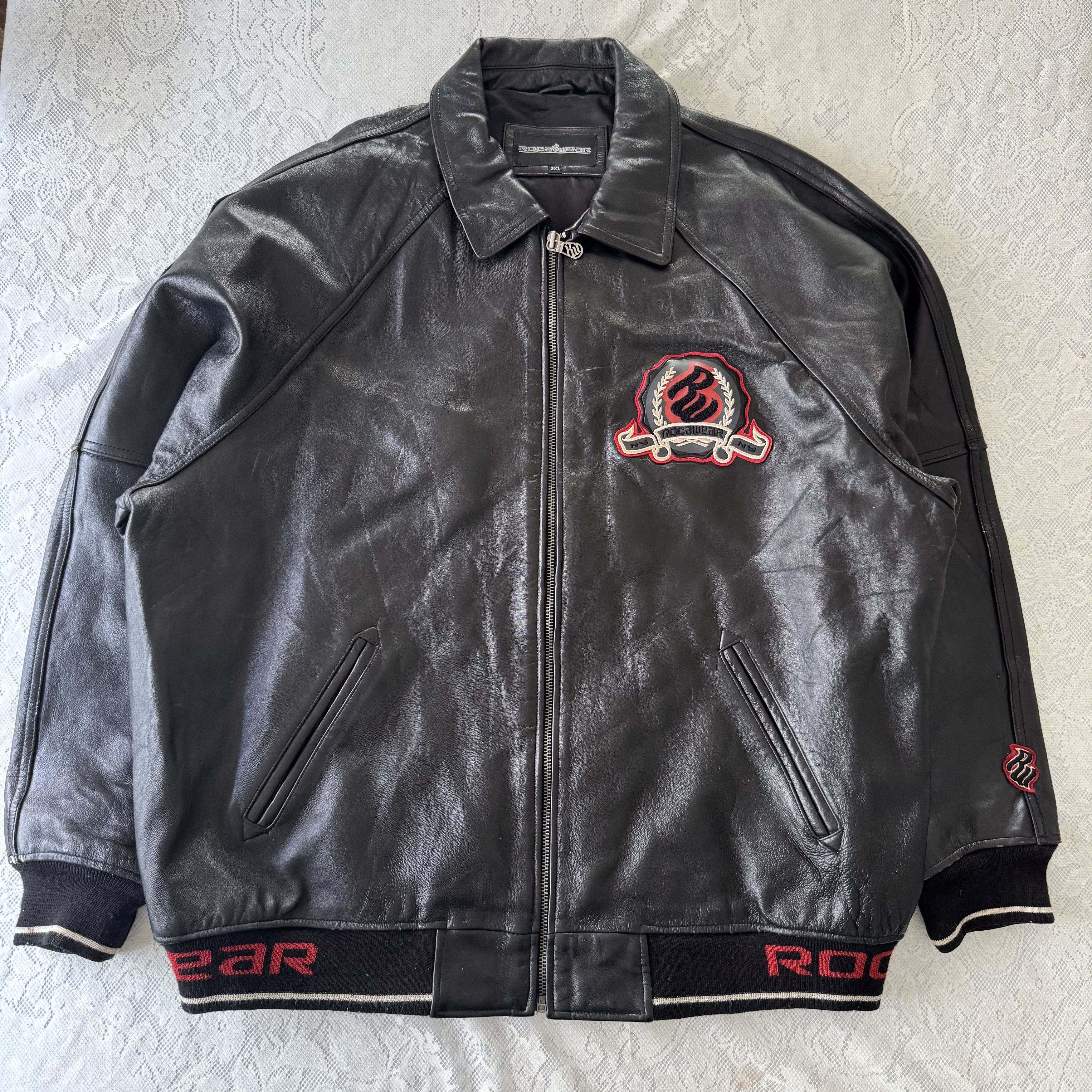 Rocawear Vintage Rocawear Leather Jacket | Grailed
