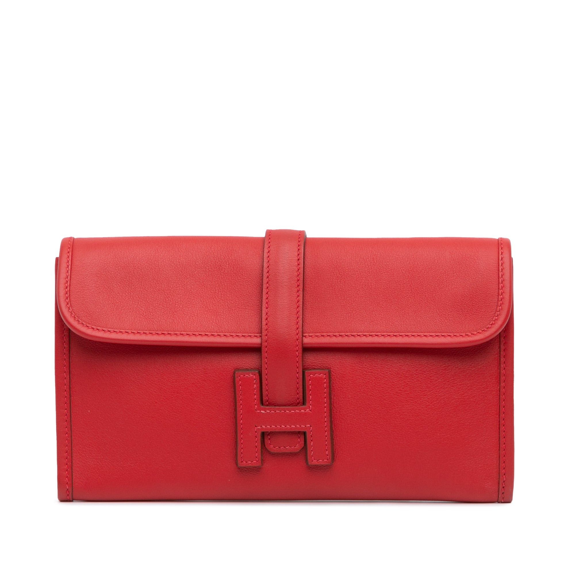Hermes Hermès Swift Jige Duo Red Size ONE SIZE - 1 Thumbnail