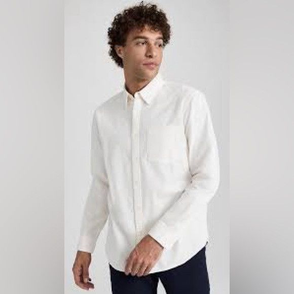 Club Monaco Club Monaco White Cotton Slim Fit Shirt - Size M Size US M / EU 48-50 / 2 - 1 Thumbnail