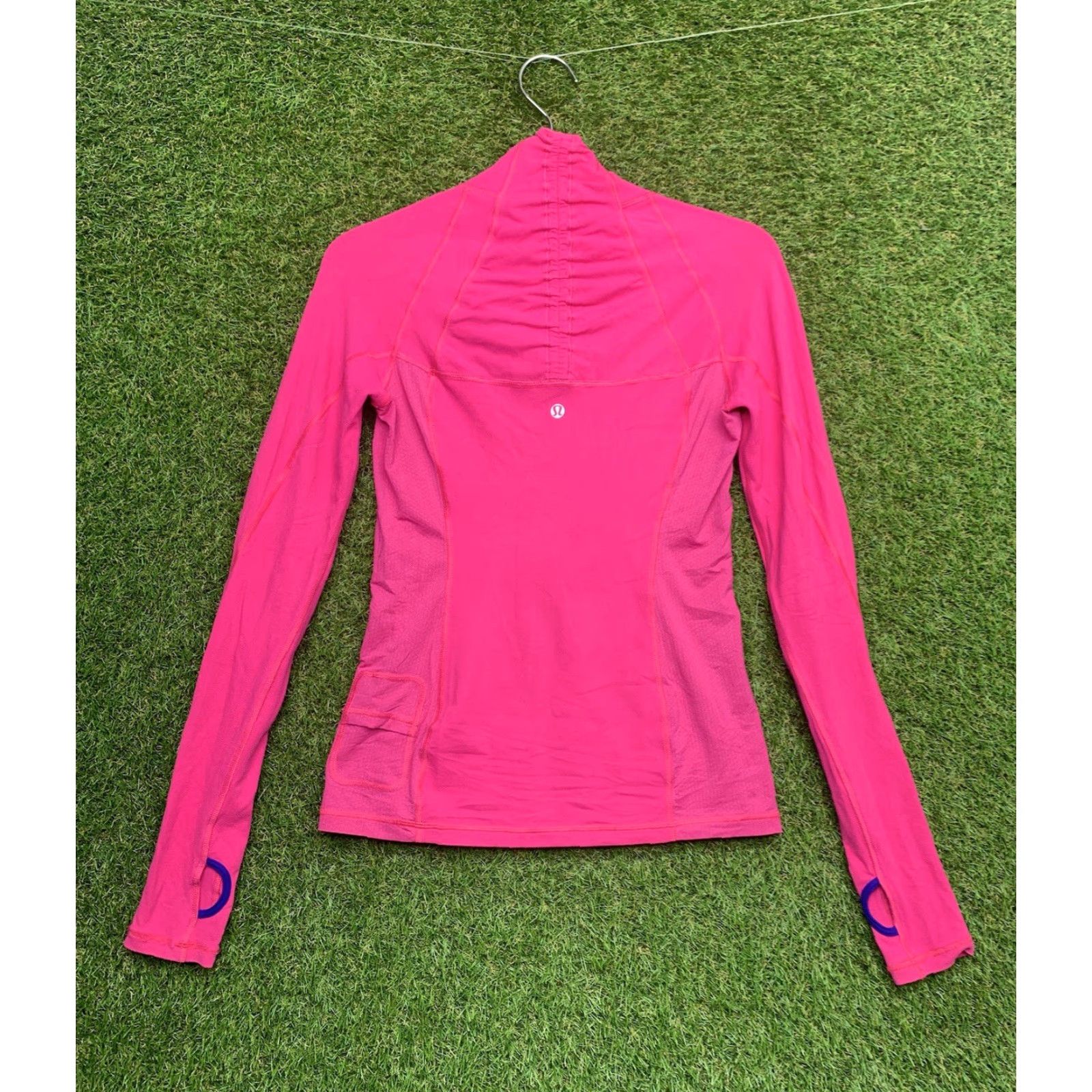 Lululemon Lululemon Shirt Womens Small Magenta Run Trail Tech Long Sleeve Shawl Collar Size S / US 4 / IT 40 - 2 Thumbnail