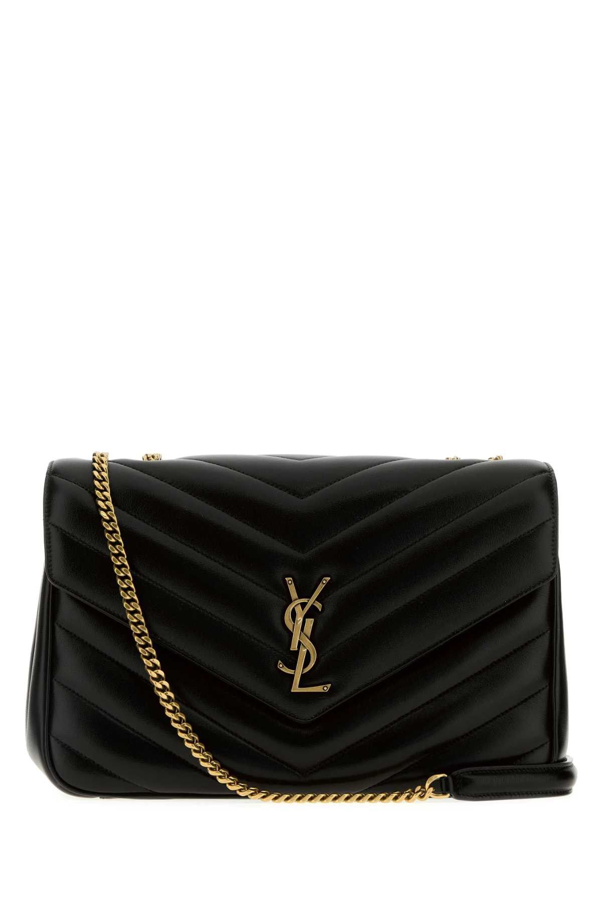 Saint Laurent Paris Black Leather Large Lou Lou Shoulder Bag Size ONE SIZE - 1 Thumbnail