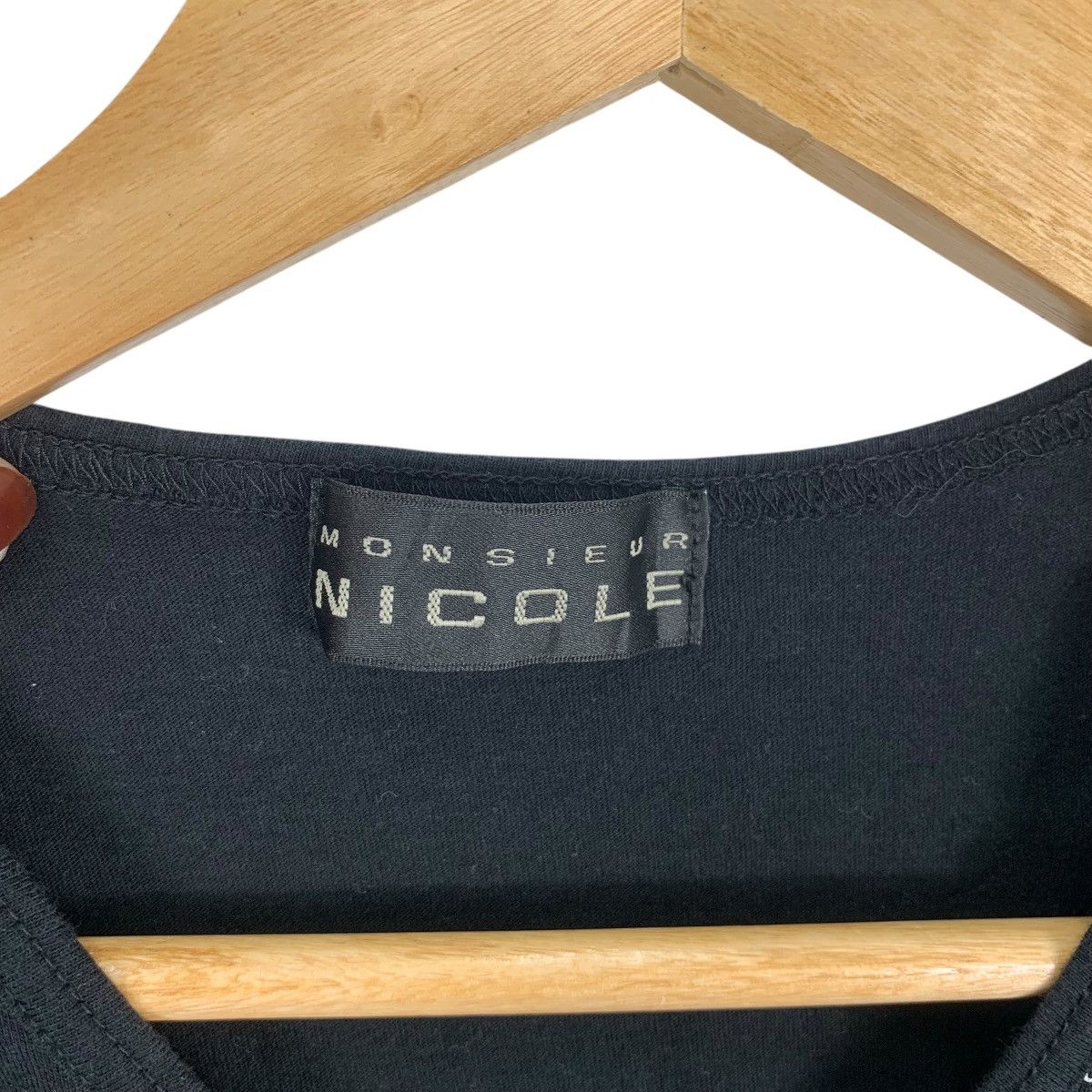 Vintage Vintage MONSIEUR NICOLE COLLECTION Argyle V Neck Tee Shirt Size S / US 4 / IT 40 - 6 Thumbnail