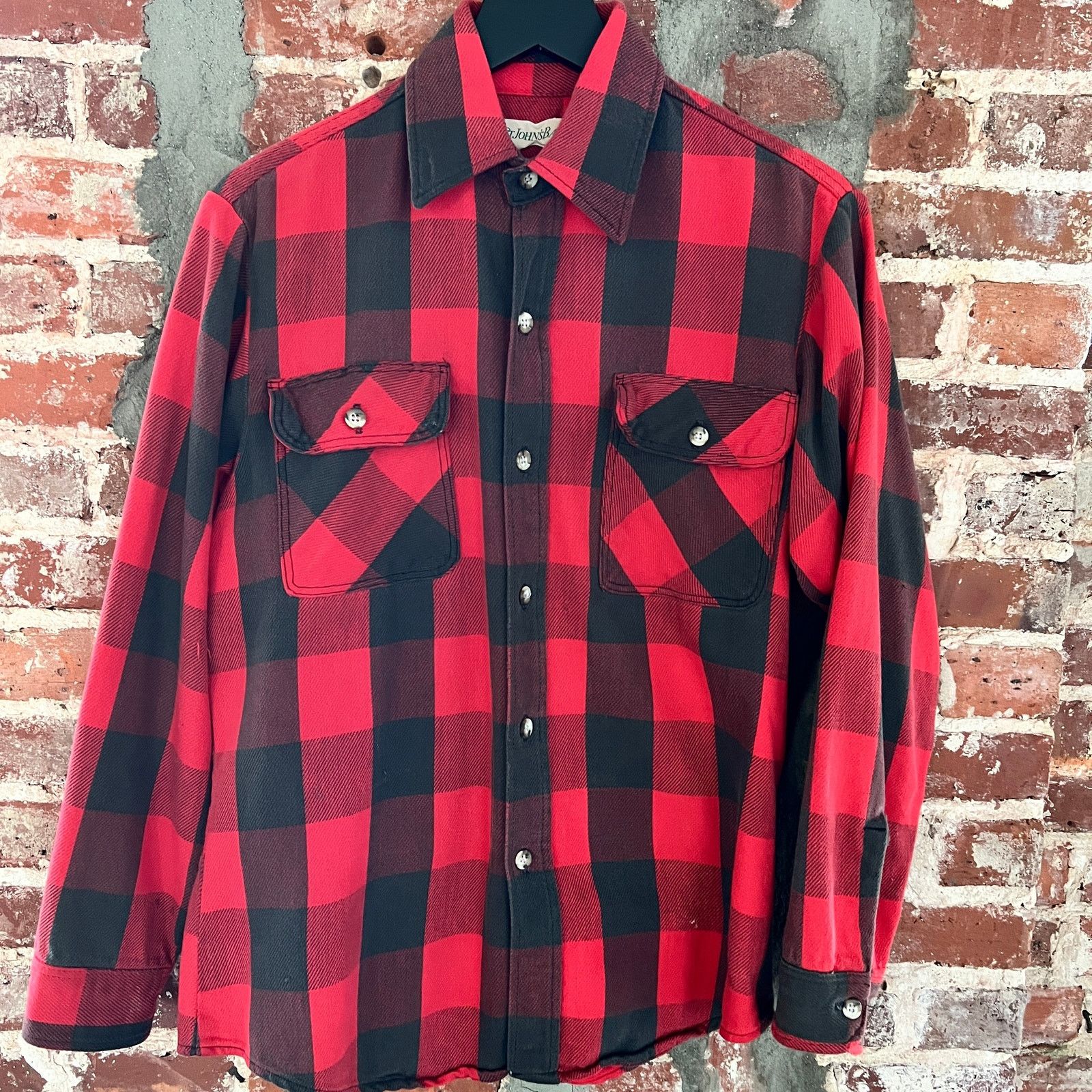 St. Johns Bay VTG Buffalo Plaid Flannel Shirt St Johns Bay Made in USA M Size US M / EU 48-50 / 2 - 2 Thumbnail