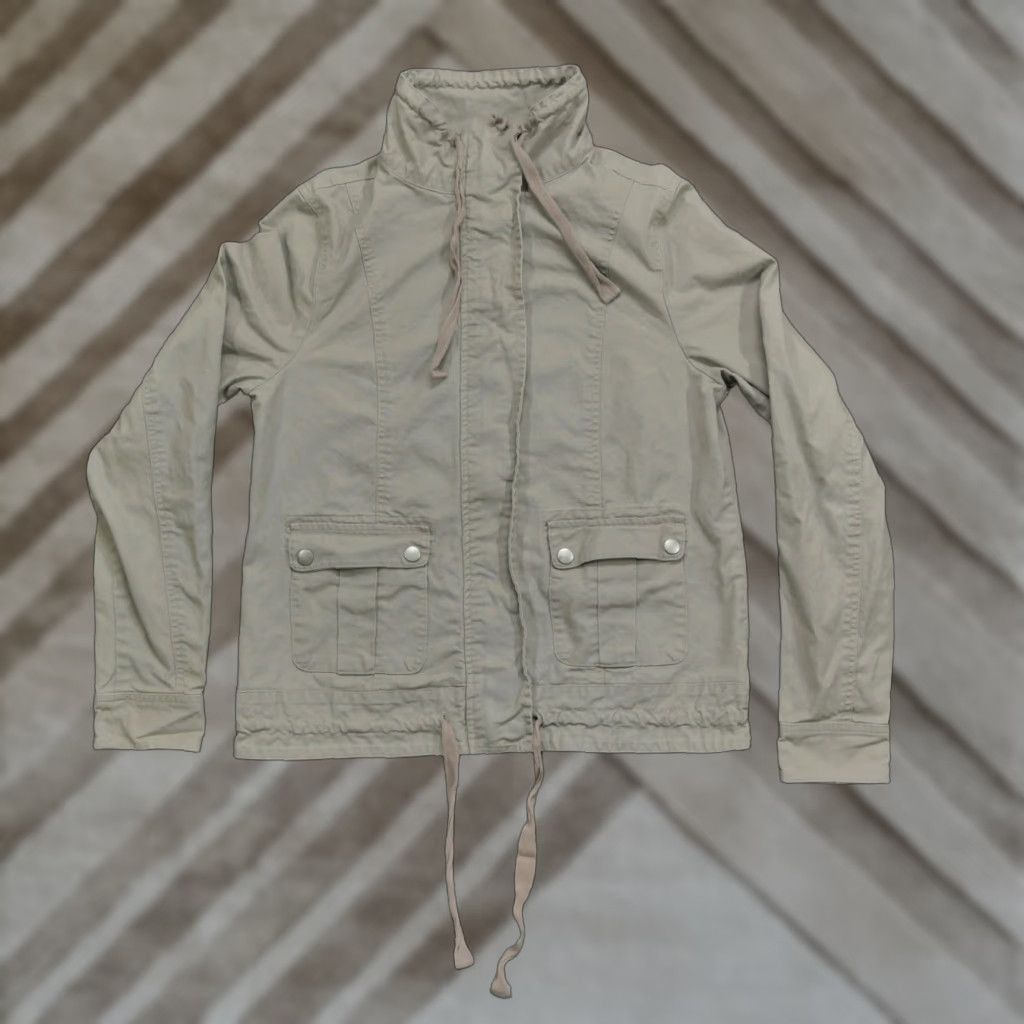 Vintage BKE Buckle Jacket Womens Small Tan Canvas Cinch Collar Waist Full Zip Size S / US 4 / IT 40 - 1 Thumbnail