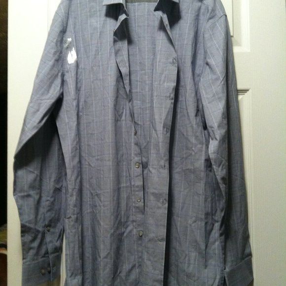 Calvin Klein CALVIN KLEIN BIG & TALL MENS NEW COTTON DRESS SHIRT 17/36-37 Size US XL / EU 56 / 4 - 3 Thumbnail