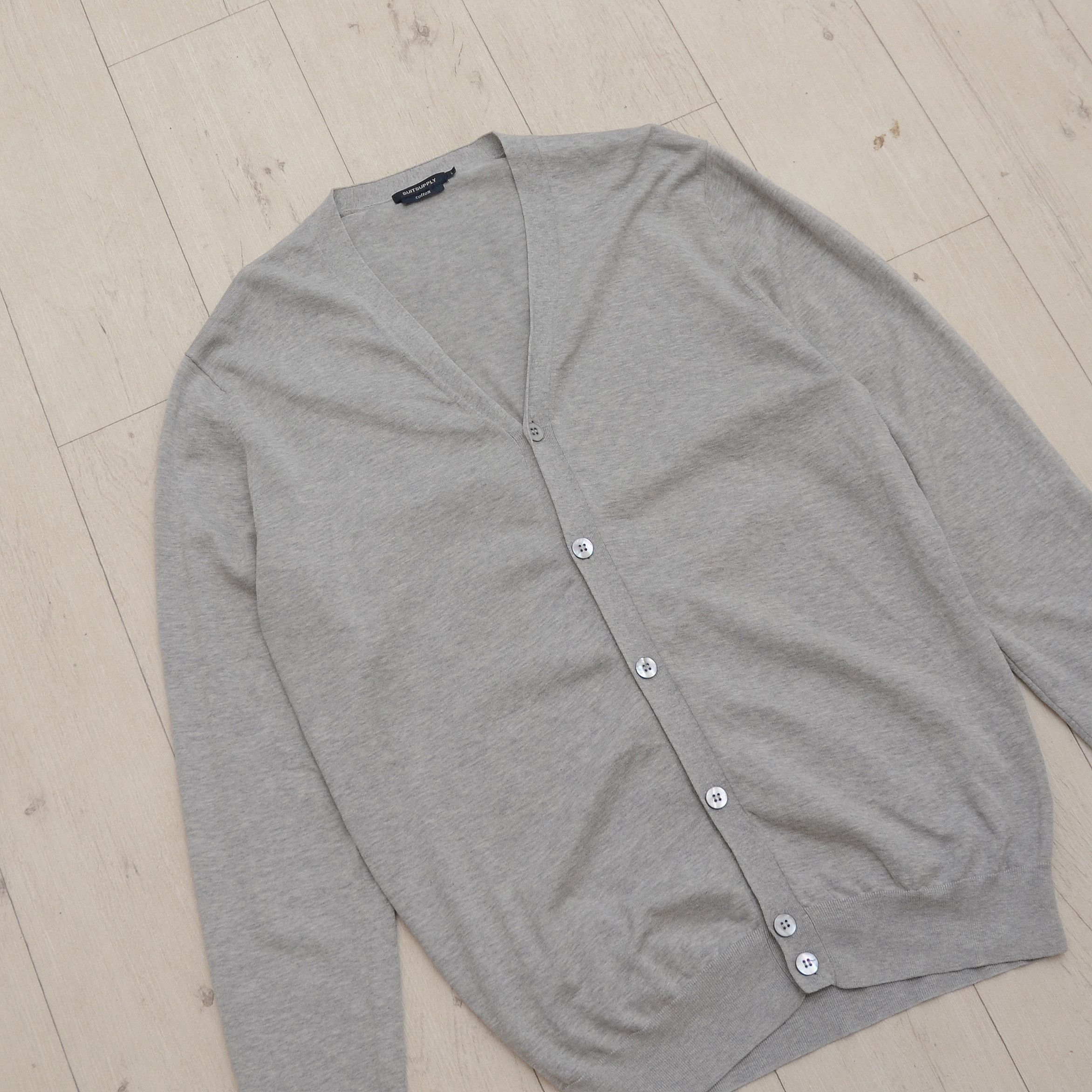 Suitsupply SUITSUPPLY Men's Cardigan Gray Size L Old Money Style Size US L / EU 52-54 / 3 - 2 Thumbnail