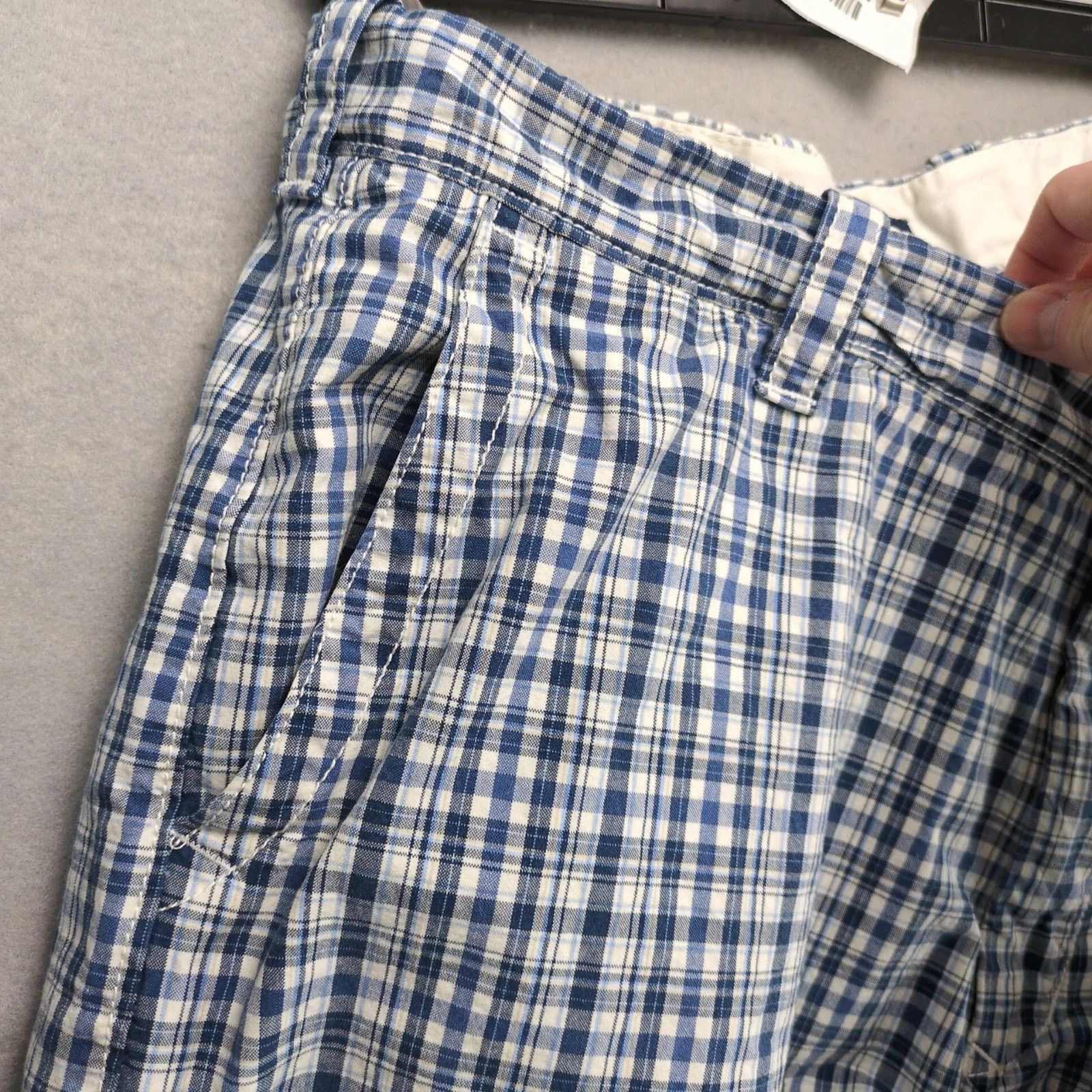 Izod Izod Blue Plaid Cotton Bermuda Shorts Men's 38x10" Skater Size US 38 / EU 54 - 10 Thumbnail