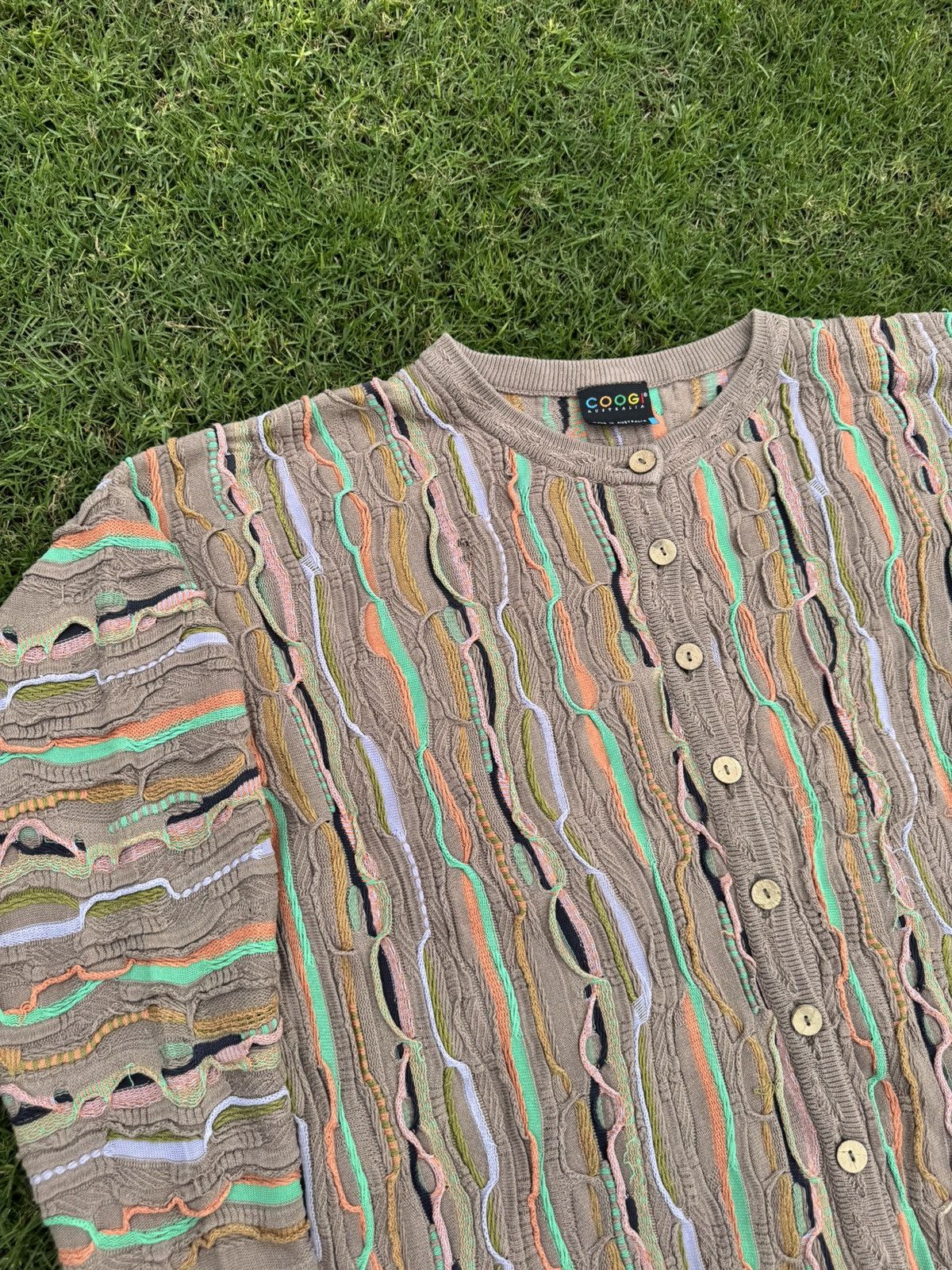 Coogi vintage Coogi 3D knit cardigan sweater Size US XL / EU 56 / 4 - 4 Thumbnail