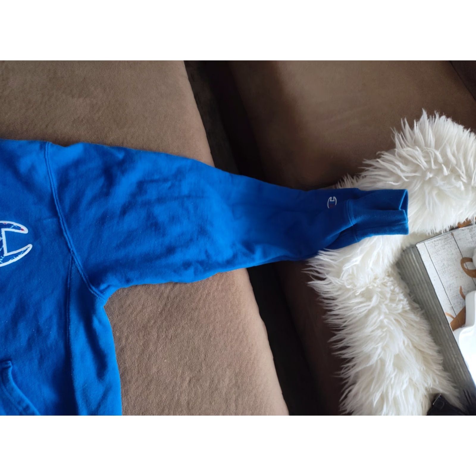 Champion VINTAGE Champion Hoodie Mens S Blue Reverse Weave Pullover Big Logo 90s Athleisure Size US S / EU 44-46 / 1 - 6 Thumbnail