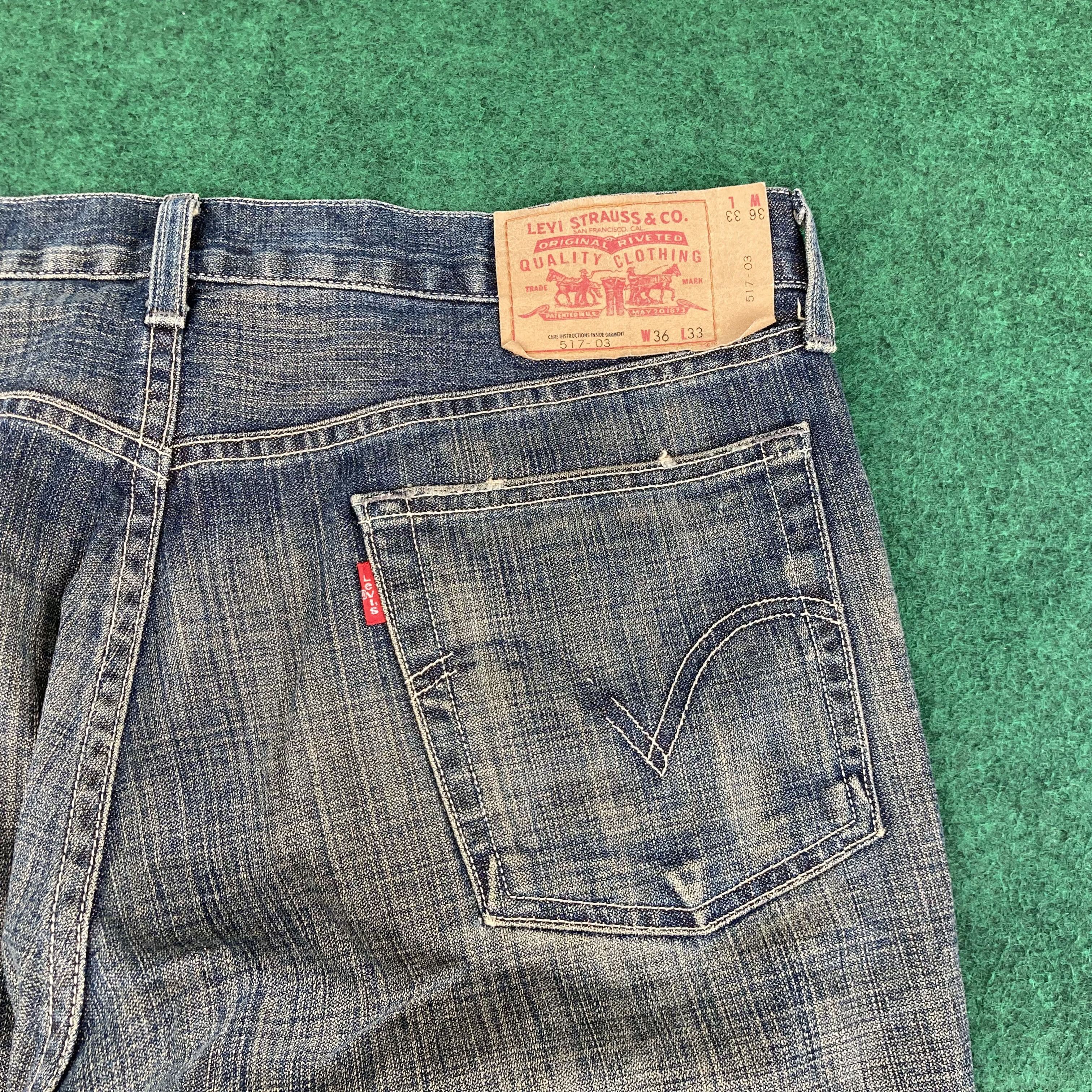 Levi's 34x33.5 Vtg Levis 517 Denim Flare Bootcut Sz 34 Jeans Size US 34 / EU 50 - 9 Thumbnail