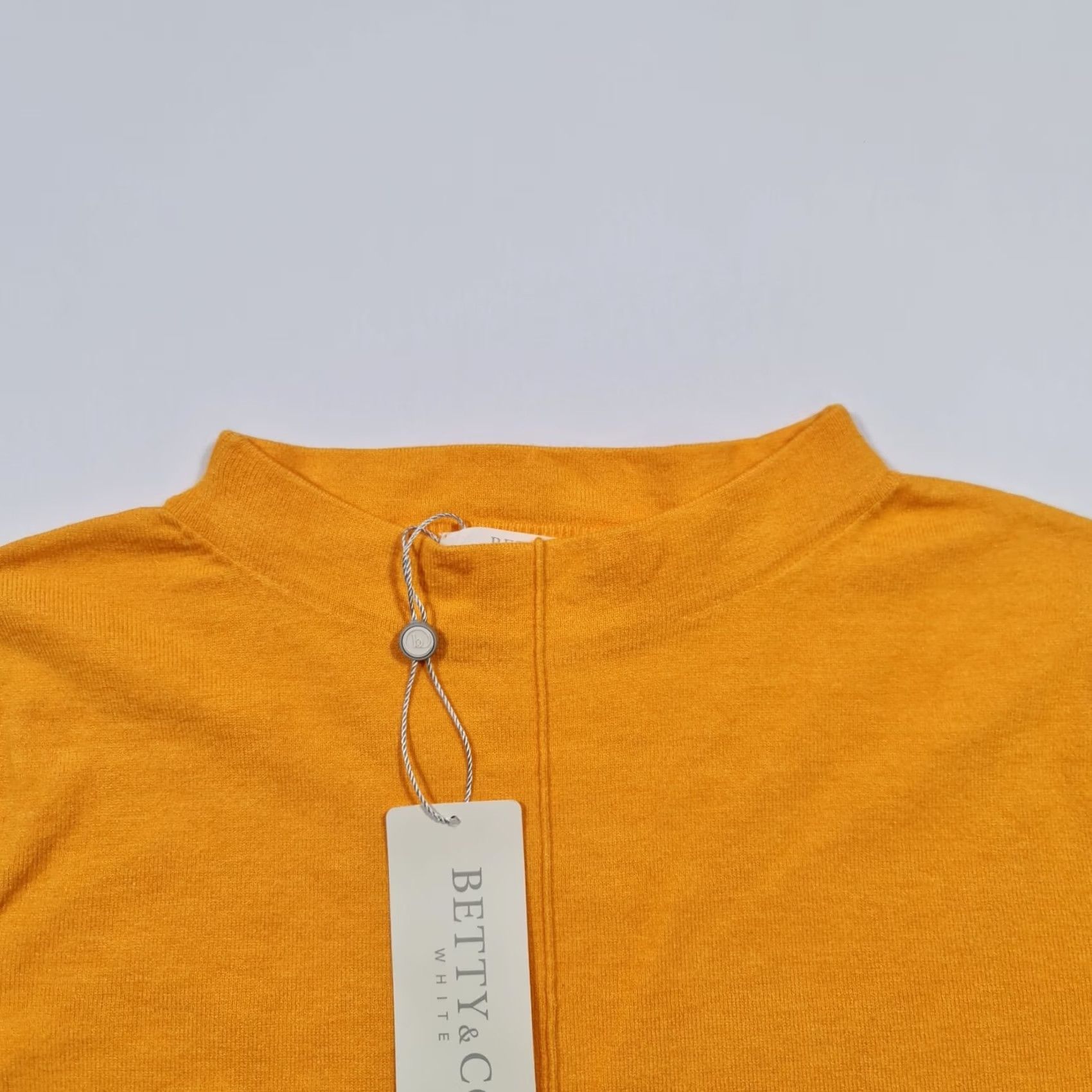 CO Betty & Co Womens Jumper Yellow 12 UK Long Sleeve Mock Neck Knit Pullover Top Size XL / US 12-14 / IT 48-50 - 2 Thumbnail