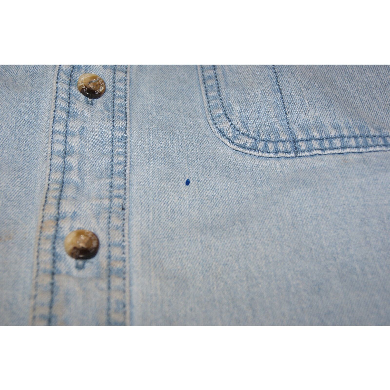 SCHMIDT C E Schmidt Workwear Denim Button Shirt Mens M Jean Jacket Size US M / EU 48-50 / 2 - 10 Thumbnail