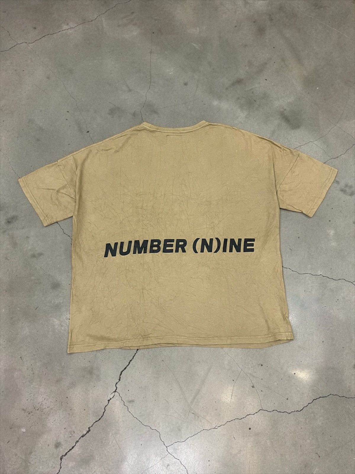 Number (N)ine Number (N)ine Denim Pocket Logo T-Shirt Beige Size US XL / EU 56 / 4 - 1 Thumbnail