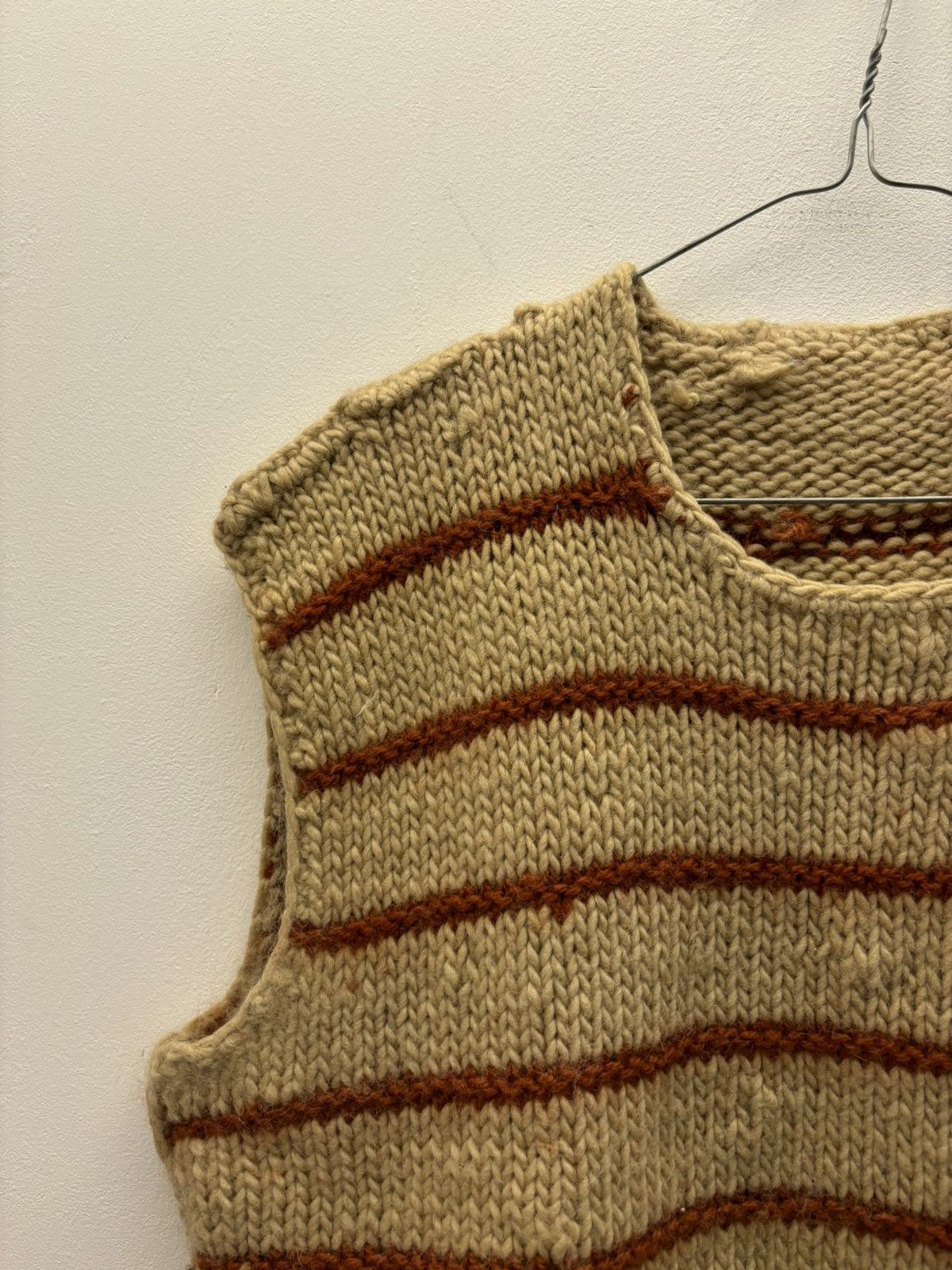 Handmade × Japanese Brand Vintage Wool Handknitted Stripper Vest Size US M / EU 48-50 / 2 - 4 Thumbnail