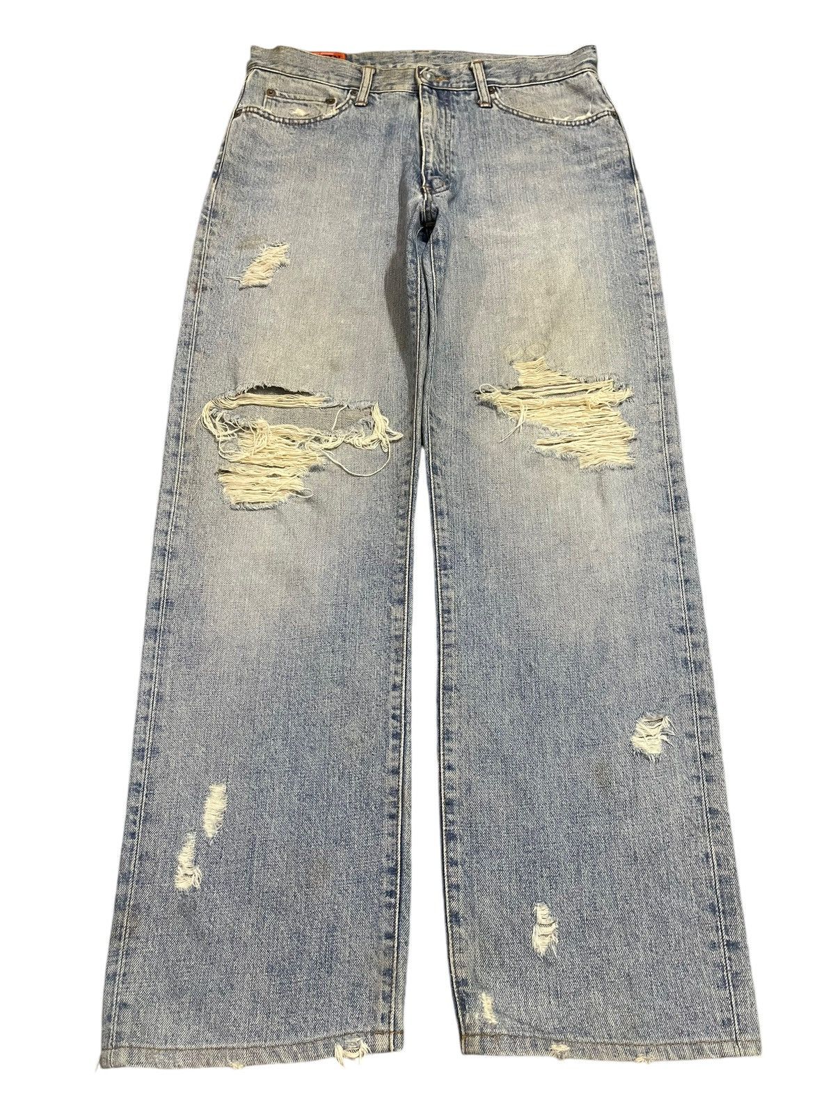 Edwin Vintage 90s Edwin Blue Faded Wash Distressed Baggy Jeans Size US 32 / EU 48 - 1 Thumbnail