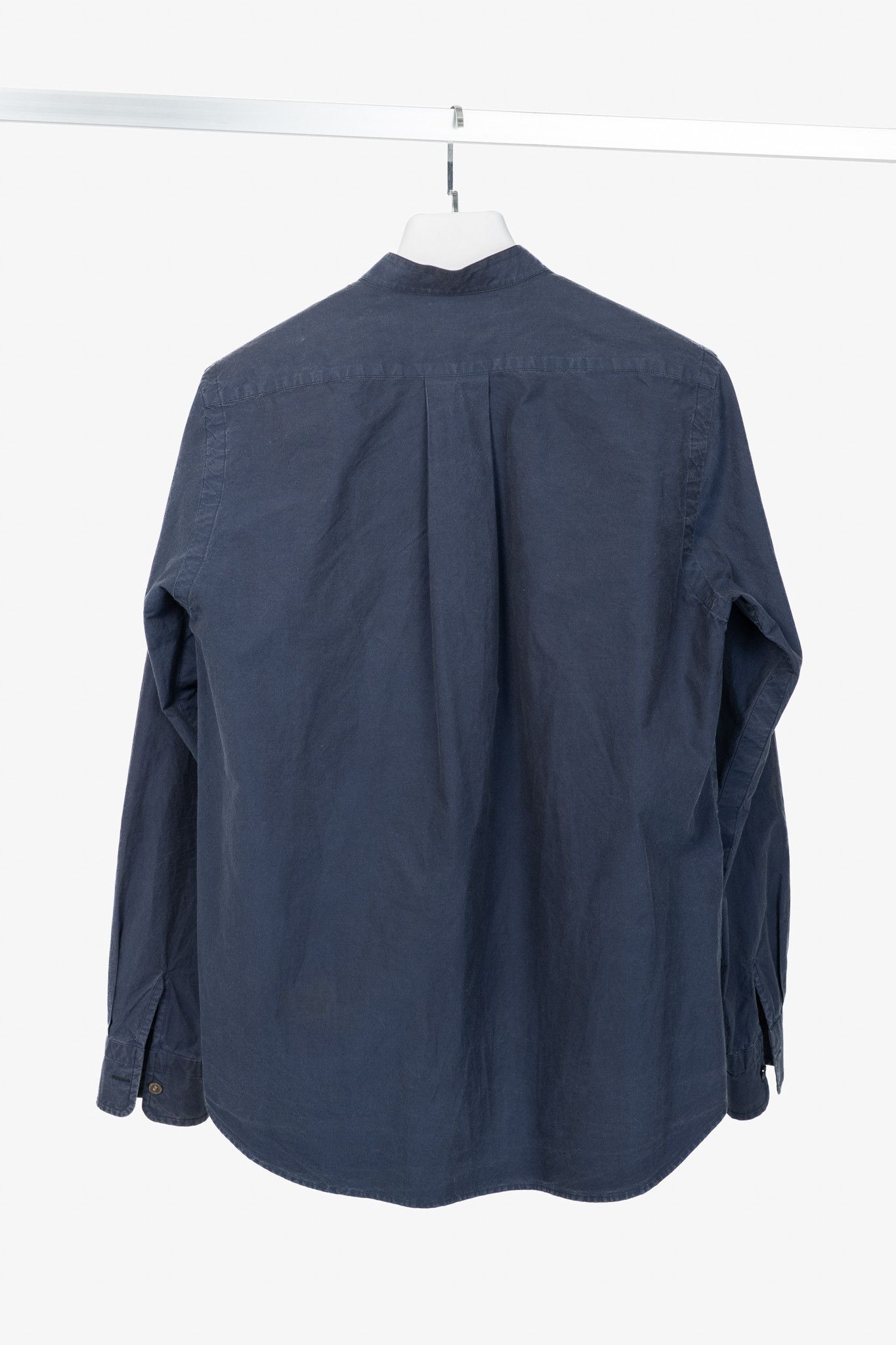 Sacai Sacai Navy Cotton Poplin Buttoned Shirt Size US M / EU 48-50 / 2 - 2 Thumbnail