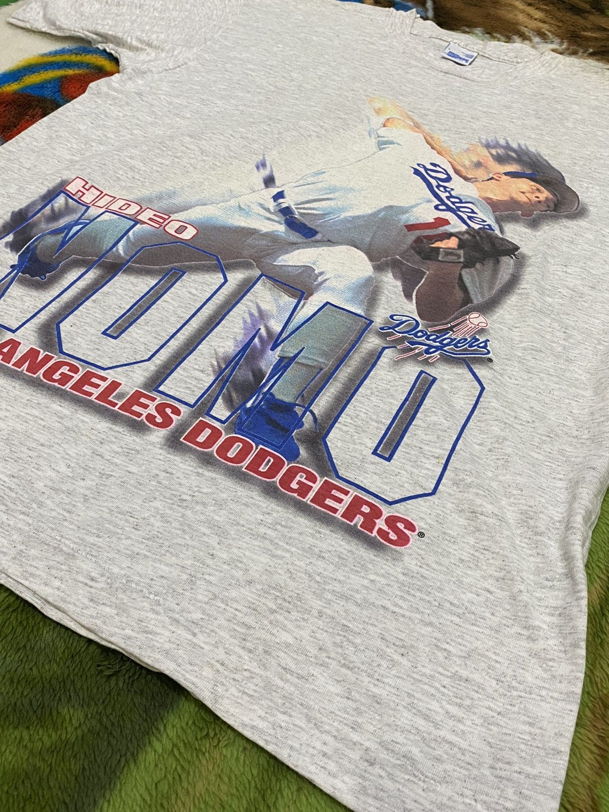 MLB VINTAGE 90s HIDEO NOMO DODGERS MLB PHOTO TEE SINGLE STICH Size US L / EU 52-54 / 3 - 4 Thumbnail