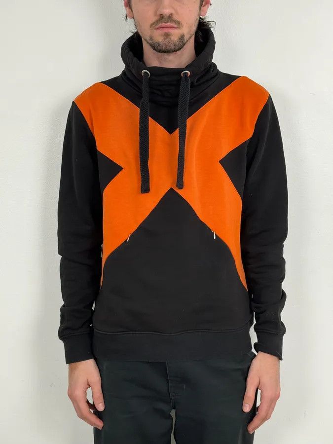 Dirk Bikkembergs 2010s Bikkembergs X Orange Black Hoodie Size US M / EU 48-50 / 2 - 2 Thumbnail