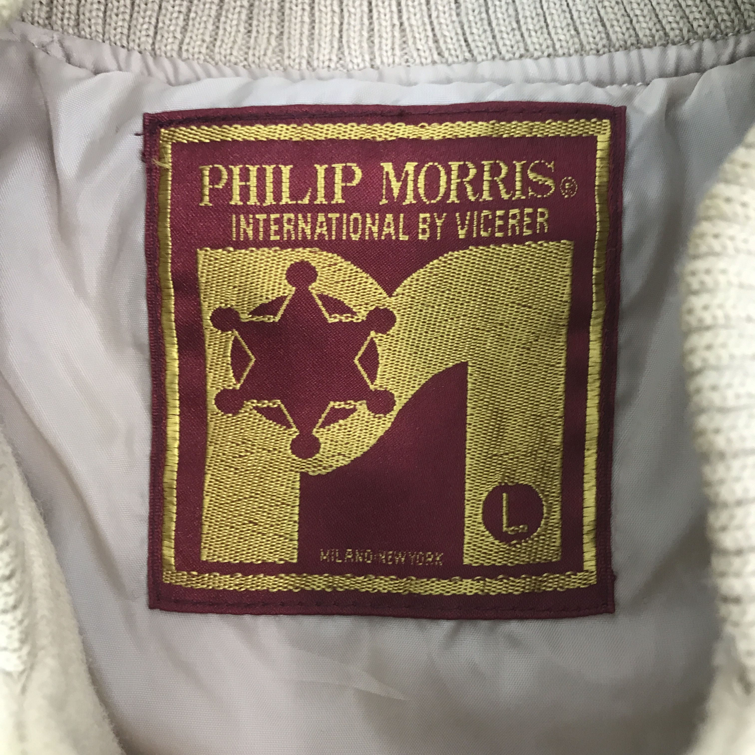 Japanese Brand × Vintage Vintage Philip Morris Wool varsity snap button Jacket Size US L / EU 52-54 / 3 - 9 Thumbnail