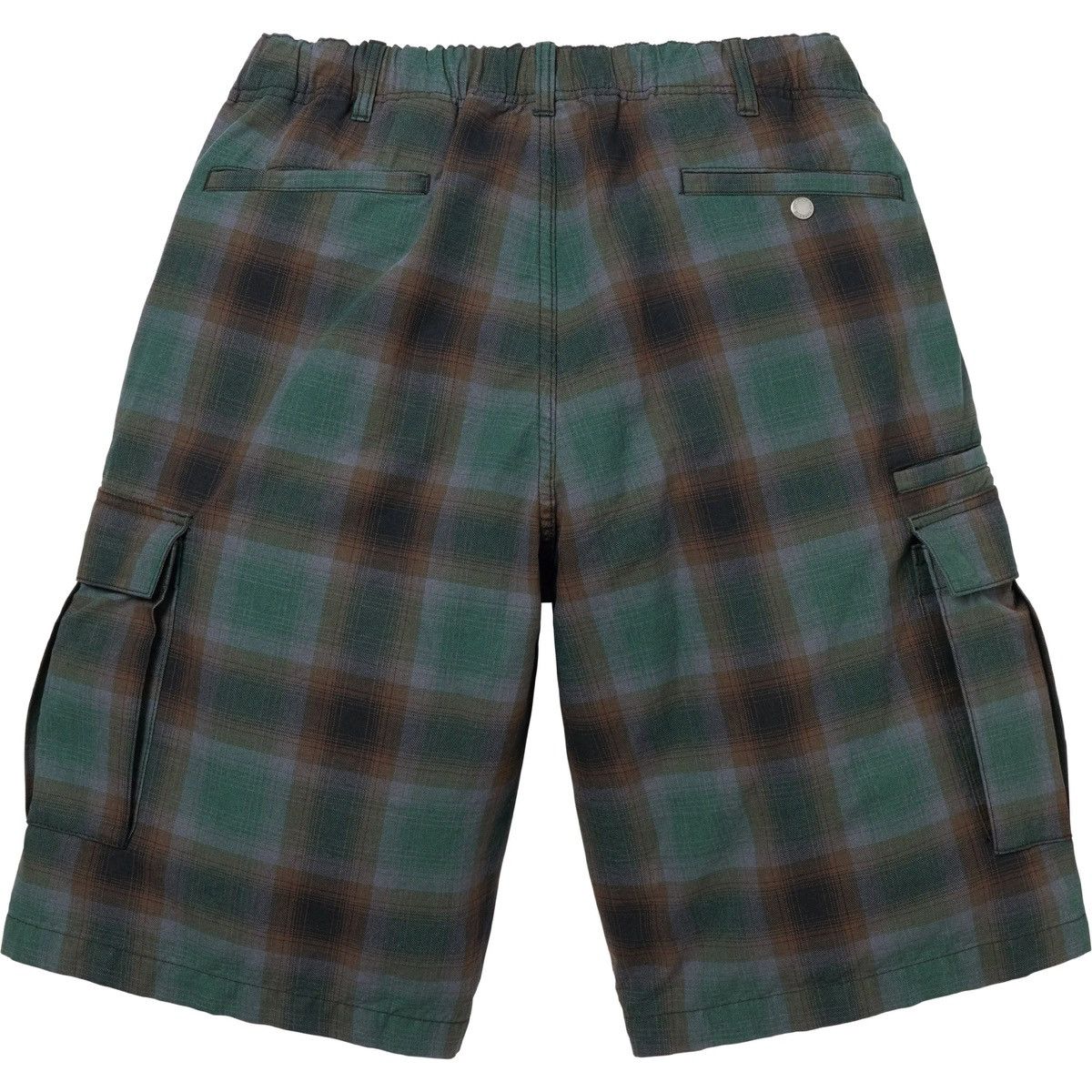 Supreme Supreme Shadow Plaid Cargo Short SS25 Green Shorts Size US 34 / EU 50 - 2 Thumbnail