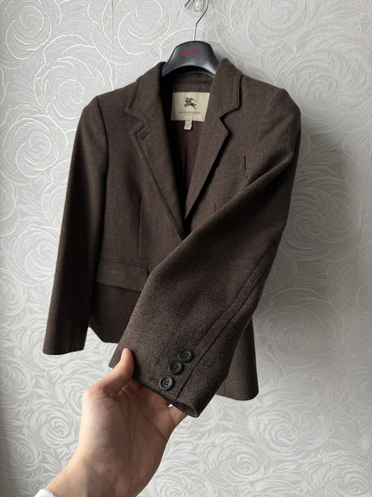 Burberry BURBERRY LONDON 100% Wool 1 Button Blazer Jacket US 8 Brown Size M / US 6-8 / IT 42-44 - 3 Thumbnail