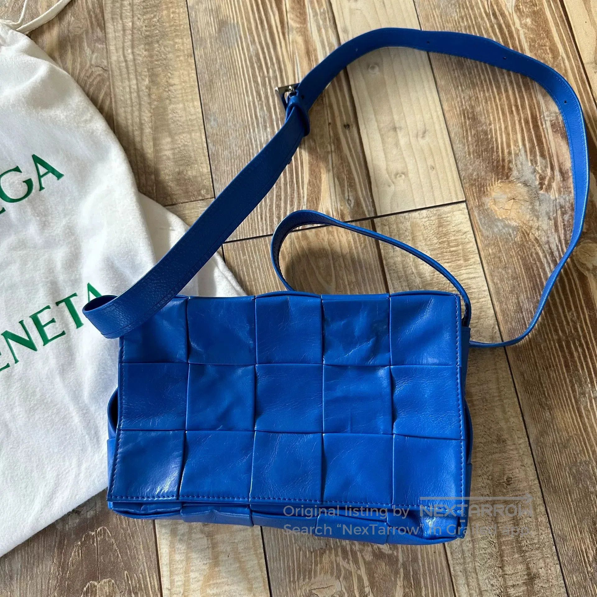 Bottega Veneta Bottega Veneta Blue Woven Crossbody Bag. Size ONE SIZE - 2 Thumbnail
