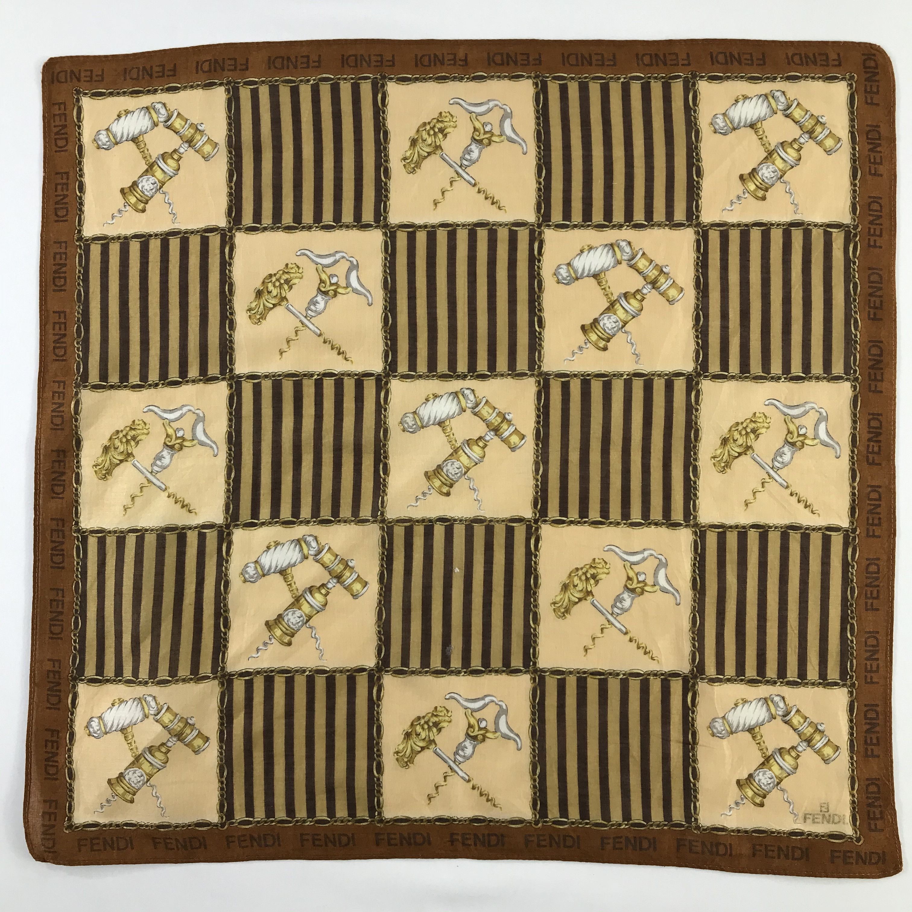 Vintage Vintage Fendi Bandana / Handkerchief / Neckerchief - S929 Size ONE SIZE - 1 Thumbnail