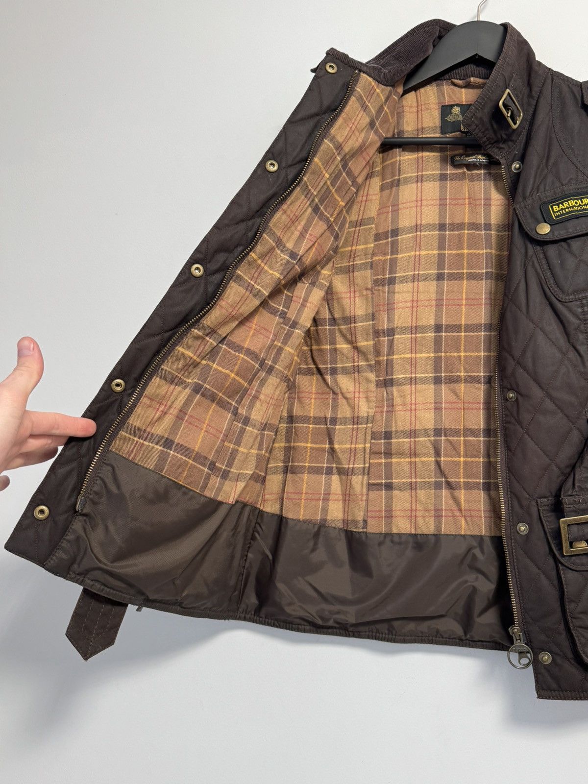 Barbour Barbour Quilted Wax Jacket With Belt - Olive Green Brown Size M / US 6-8 / IT 42-44 - 14 Thumbnail