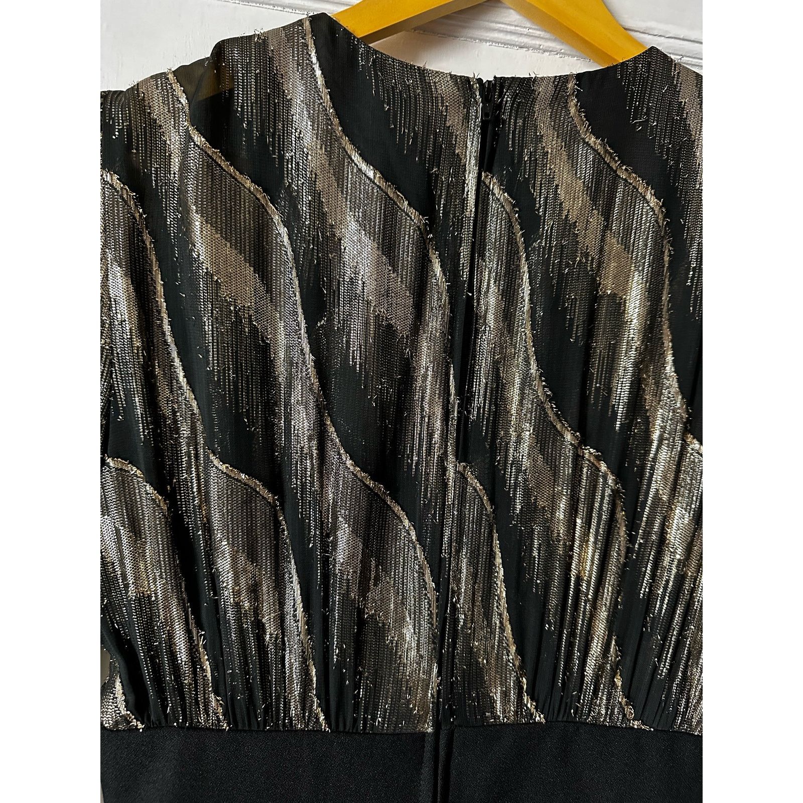 Vintage Black and Gold 70s Jumpsuit Wore by Tori Spelling Size Small Size 26" / US 2 / IT 38 - 10 Thumbnail