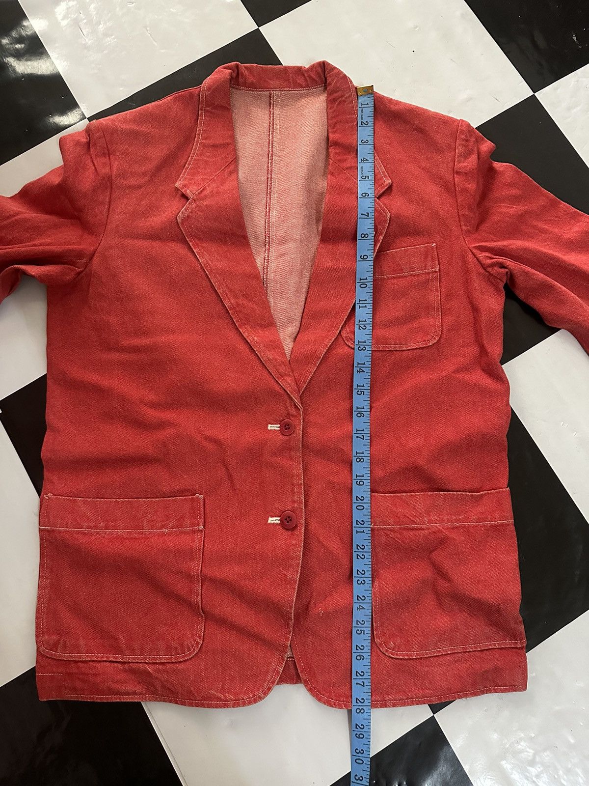 Japanese Brand × Pink House Japanese Vintage Blazer Double Breast Canvas Suits Jacket Size 38R - 11 Thumbnail