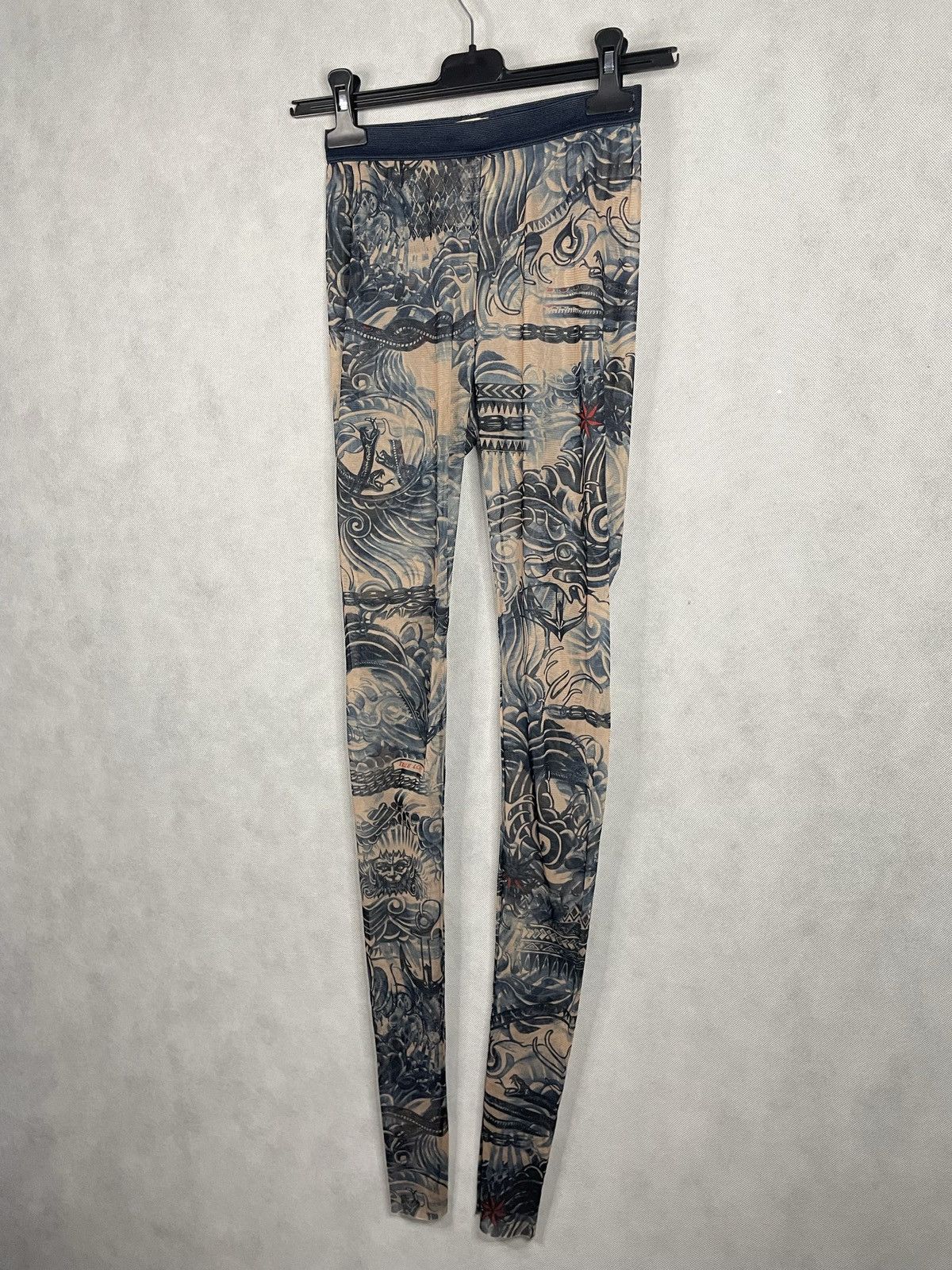Jean Paul Gaultier Jean Paul Gaultier JPG Lindex Tattoo Y2k Leggings Mesh Pants Size 27" / US 4 / IT 40 - 5 Thumbnail