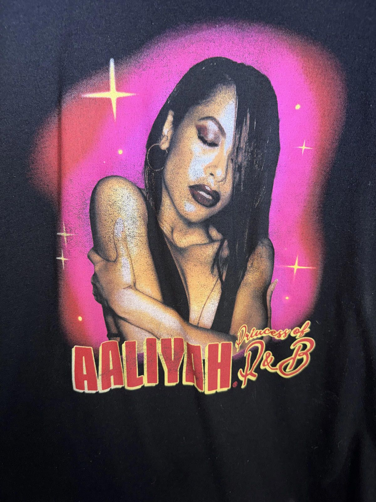 Other Aaliyah Princess of R&B Graphic Black T-Shirt XL Size XL / US 12-14 / IT 48-50 - 1 Thumbnail