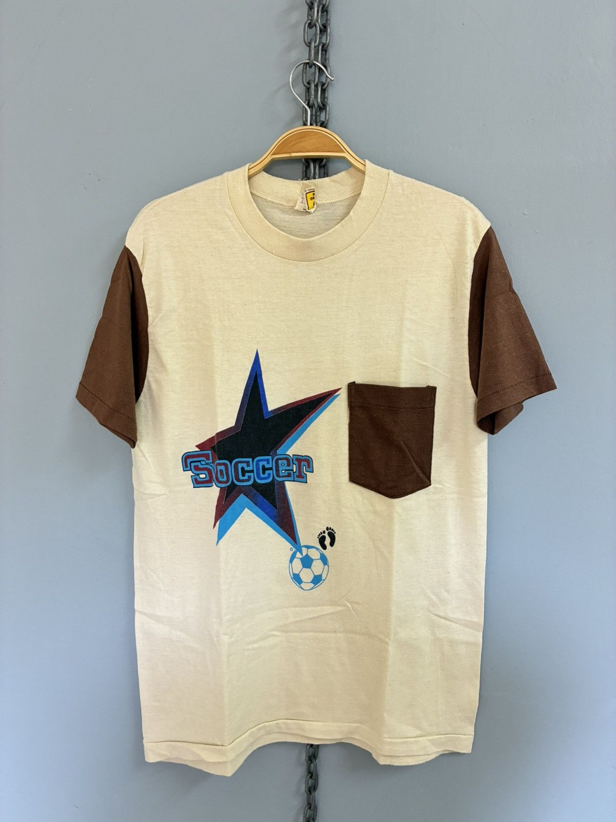 Hang Ten Vintage 70s Hang Ten soccer pocket tee Size US L / EU 52-54 / 3 - 1 Thumbnail