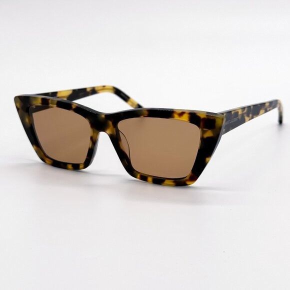 Saint Laurent Paris NEW SAINT LAURENT SL276 MICA 037 WOMEN HAVANA SUNGLASSES SAI Size ONE SIZE - 2 Thumbnail