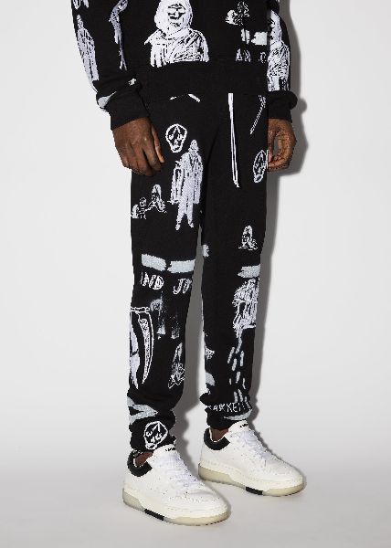Amiri × Wes Lang o1w1db10125 Embroidery Sweatpant & Jogger in Black/White Size US 30 / EU 46 - 4 Thumbnail