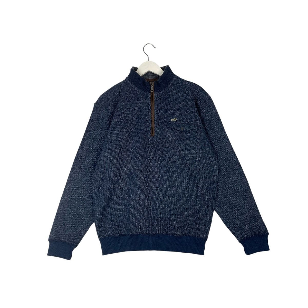 vintage Hoodie/sweater Quater zip crocodile