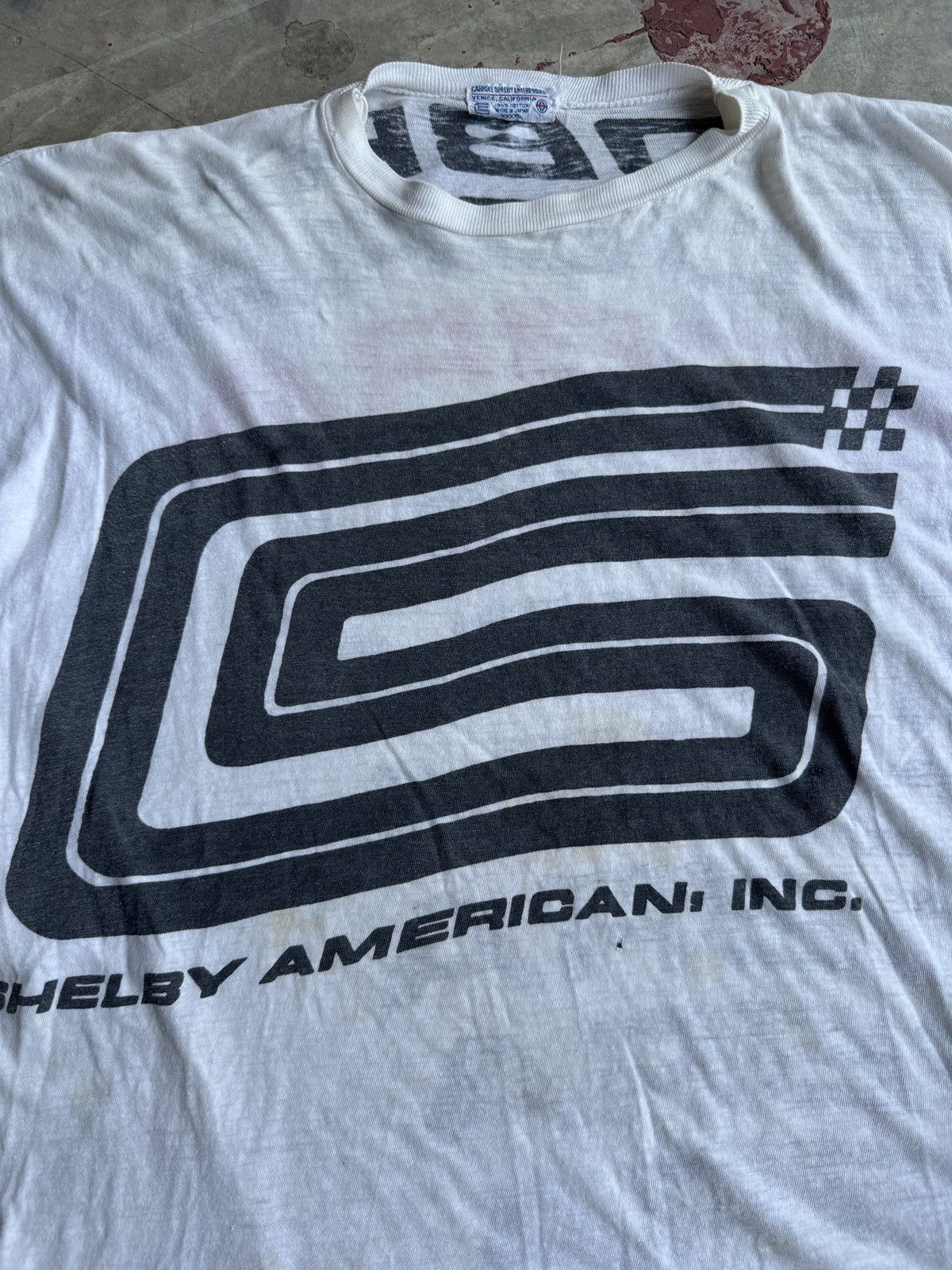 Ford *RARE* CARROLL SHELBY ENTERPRISES VINTAGE T SHIRT COBRA FORD Size US XXL / EU 58 / 5 - 14 Thumbnail