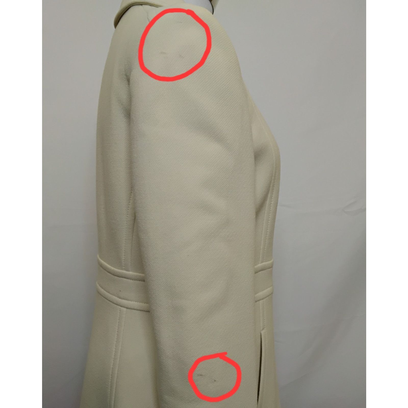 J.Crew J. Crew Wool Blend Pea Coat Women's 8 Cream Thinsulate 2007 Size M / US 6-8 / IT 42-44 - 11 Thumbnail