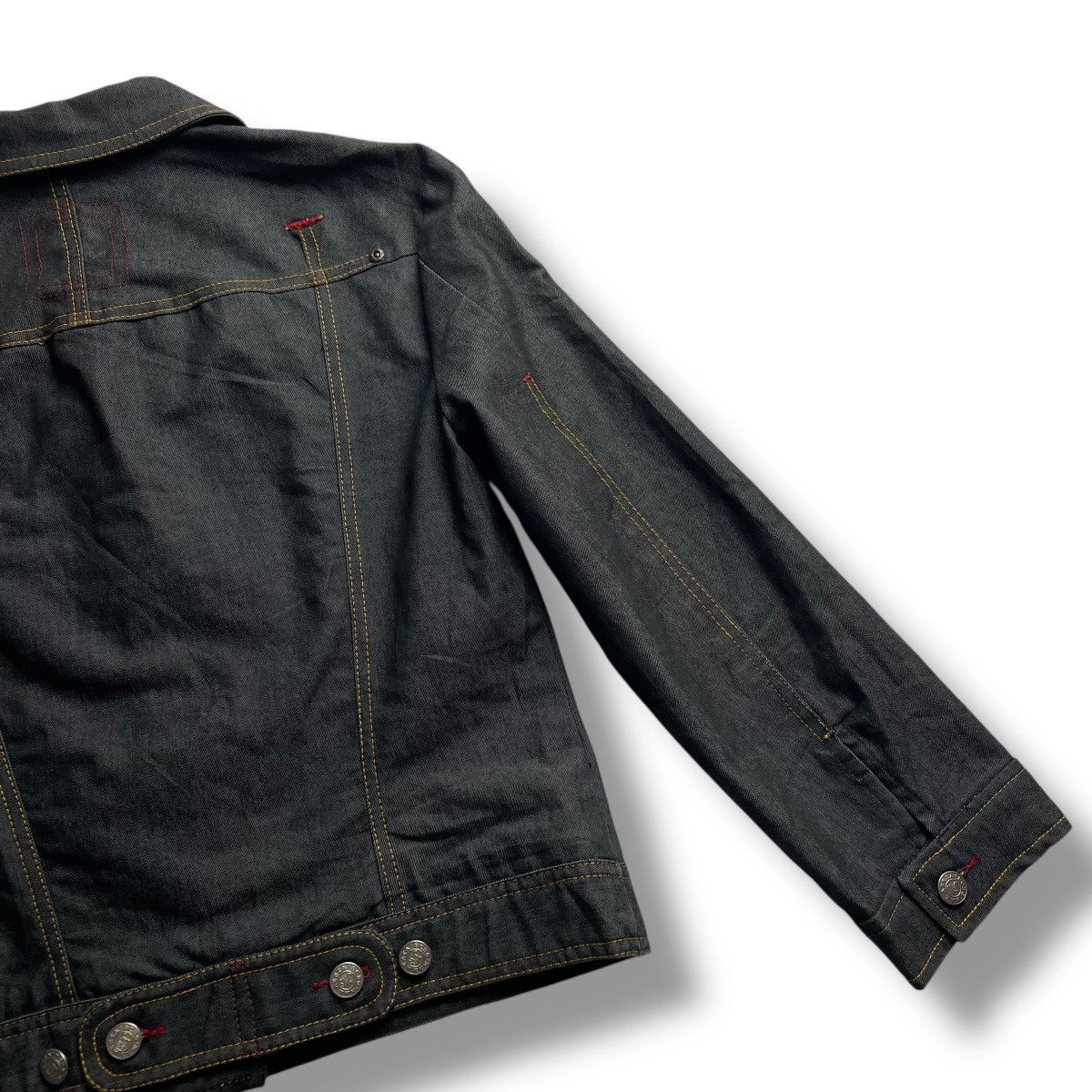 Bcbgmaxazria BCBG MAXAZRIA JEANS BUTTON UP CROPPED DENIM JACKET Size M / US 6-8 / IT 42-44 - 10 Thumbnail
