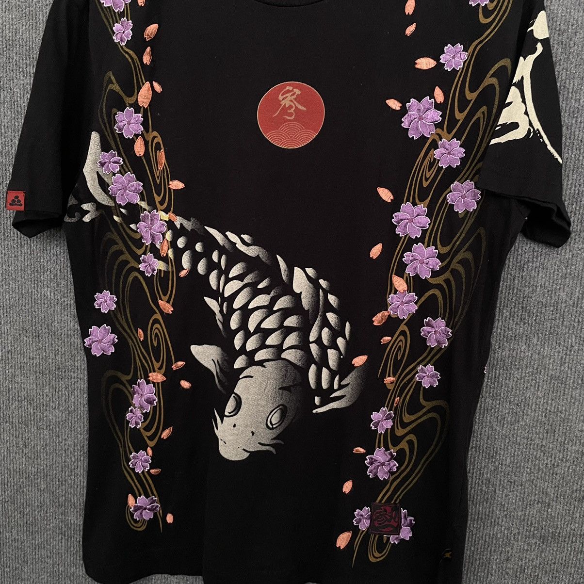 Japanese Brand Koi Fish Sukajan Karakuri Ed Hardy Affliction T Shirt Size US M / EU 48-50 / 2 - 2 Thumbnail