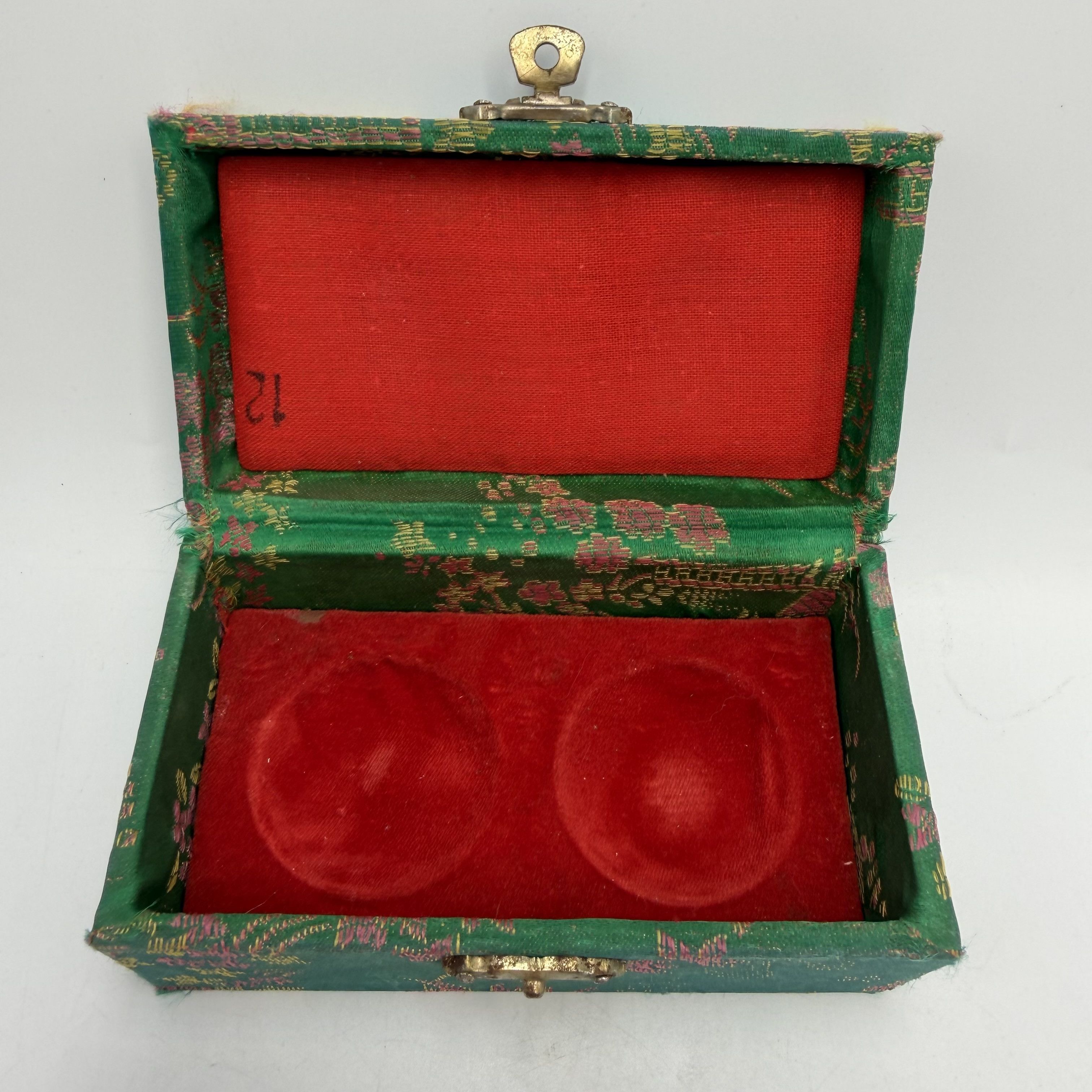 Vintage Vintage Chinese Baoding Balls Butterfly Flower Enamel Size ONE SIZE - 9 Thumbnail