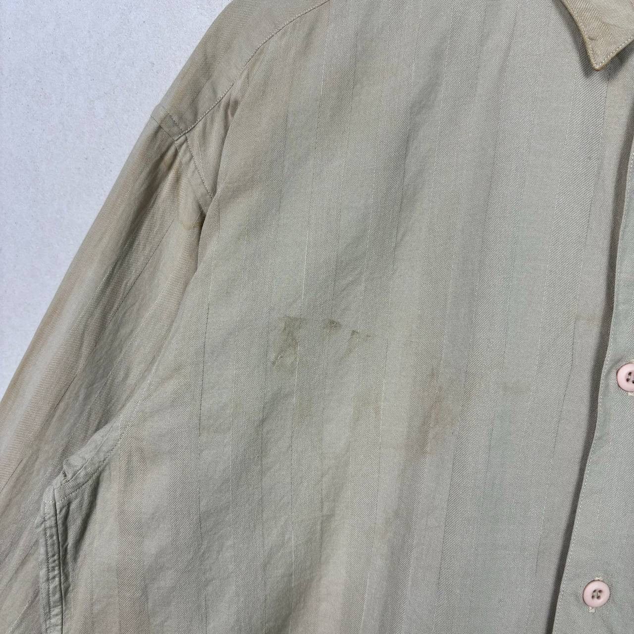 Issey Miyake Vintage 80s Issey Miyake I.S. Striped Shirt Beige Size US M / EU 48-50 / 2 - 6 Thumbnail