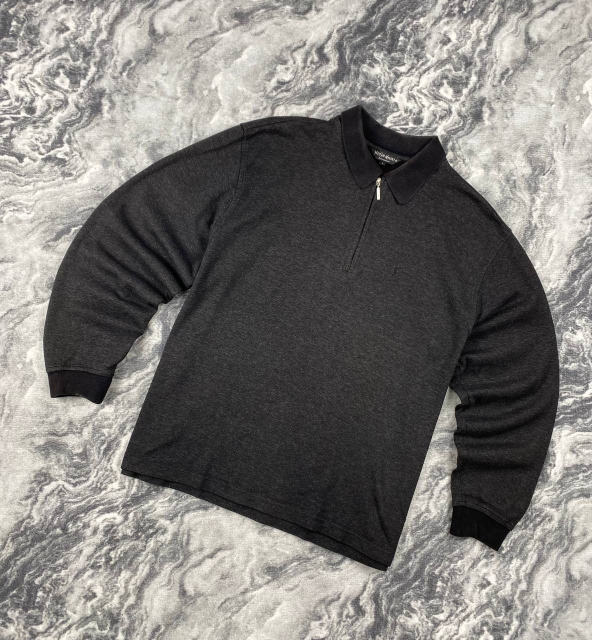 Yves Saint Laurent VIntage Yves Saint Laurent Polo Sweatshirt Vickose 1/4 Zip Size US L / EU 52-54 / 3 - 1 Thumbnail