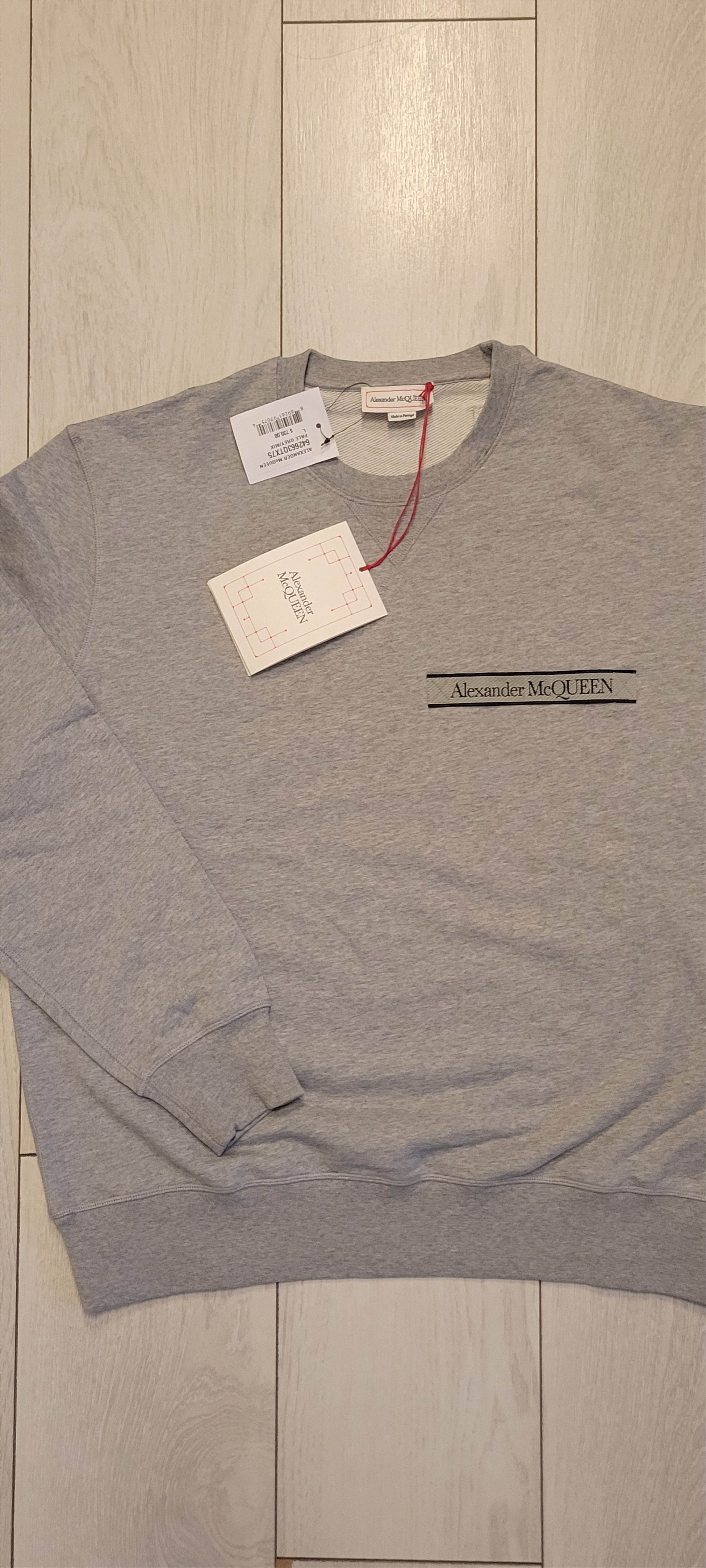 Alexander McQueen Logo Tape Crewneck Sweatshirt Size US L / EU 52-54 / 3 - 4 Thumbnail