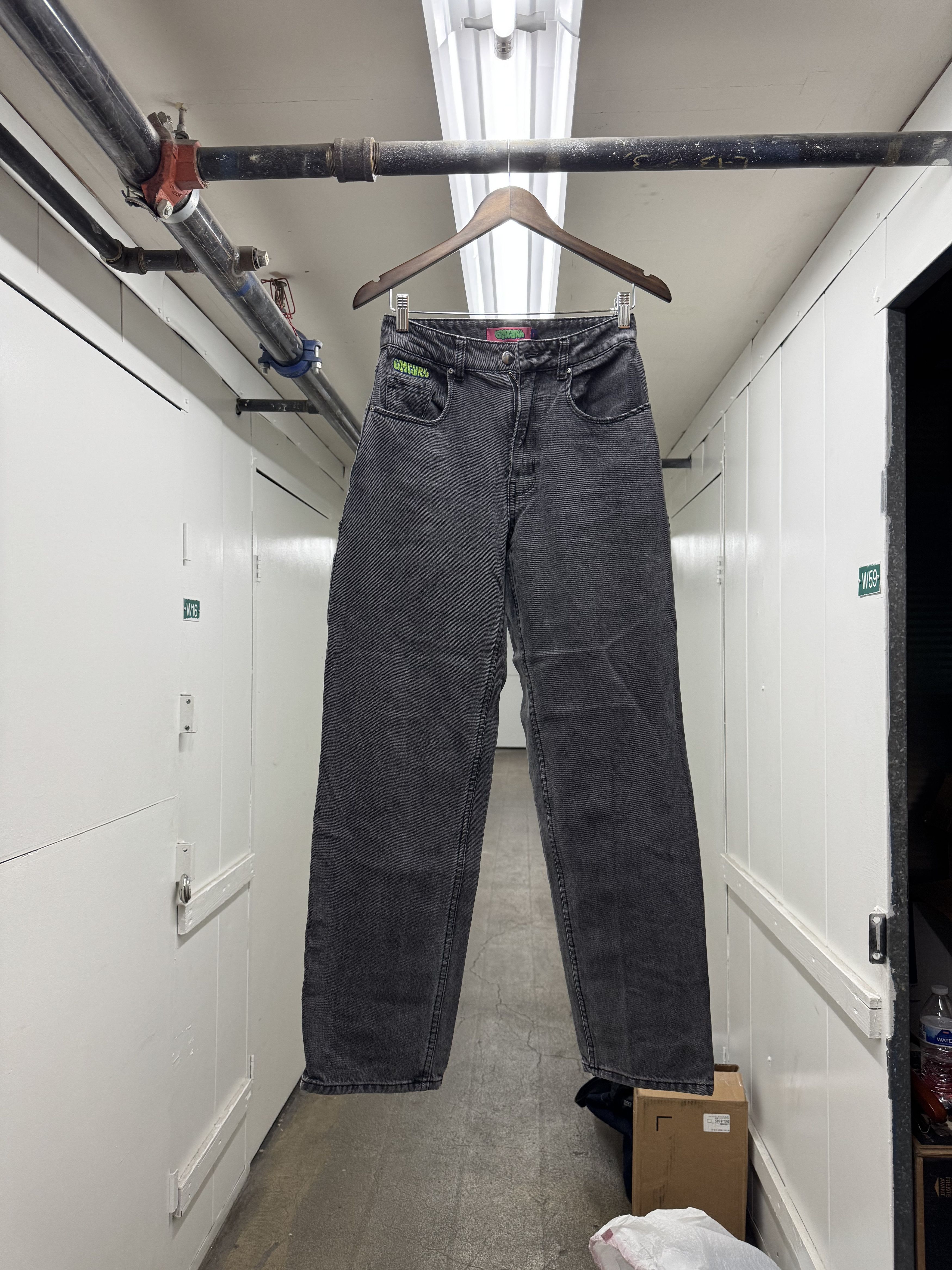 Empyre Empyre Ash Gray Washed Carpenter Denim Baggy Jeans Size 27" / US 4 / IT 40 - 1 Thumbnail