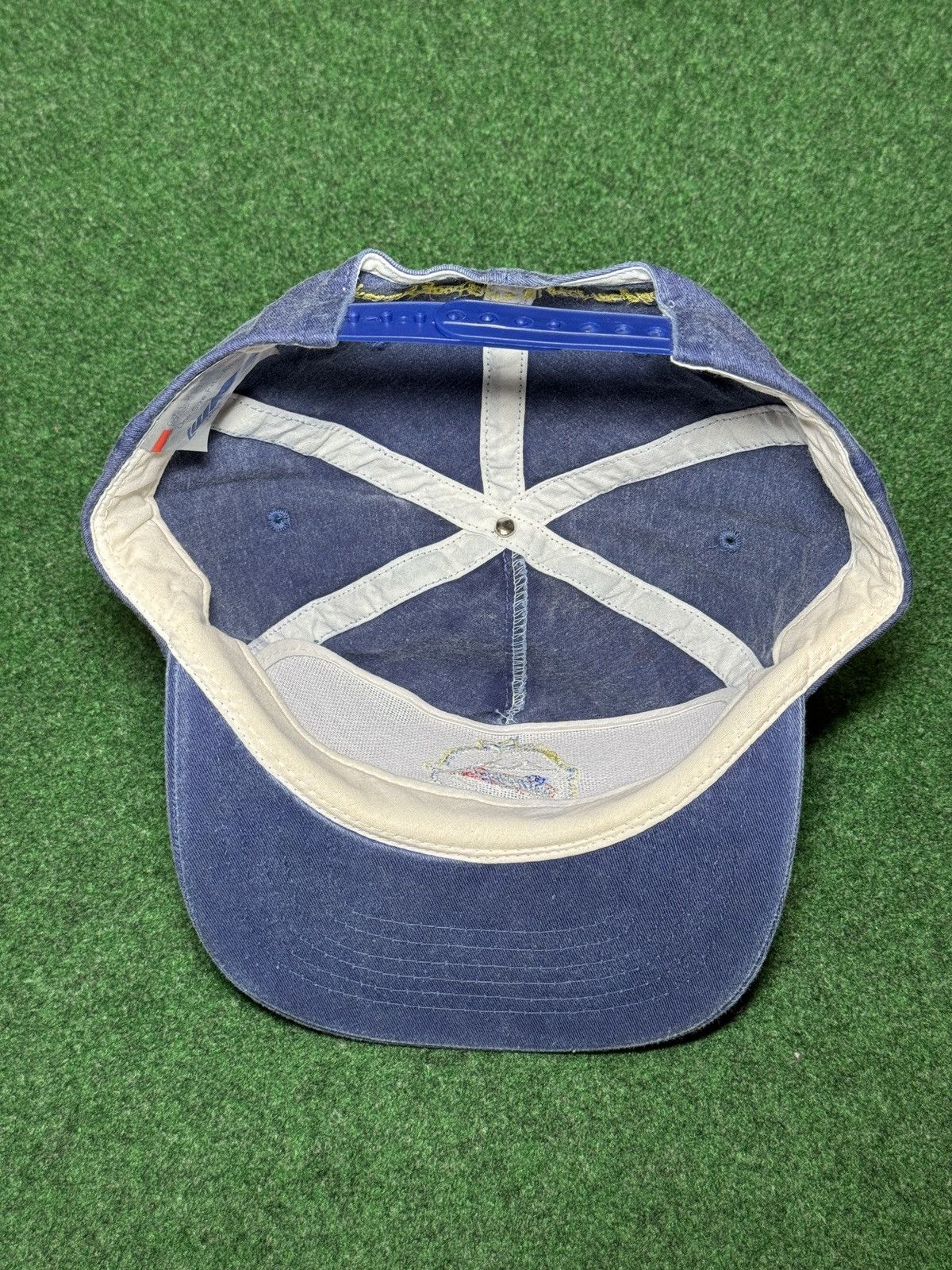 Vintage Vintage Snapple 80s 90s Sopranos Juice Blue Snapback Hat Size ONE SIZE - 6 Thumbnail
